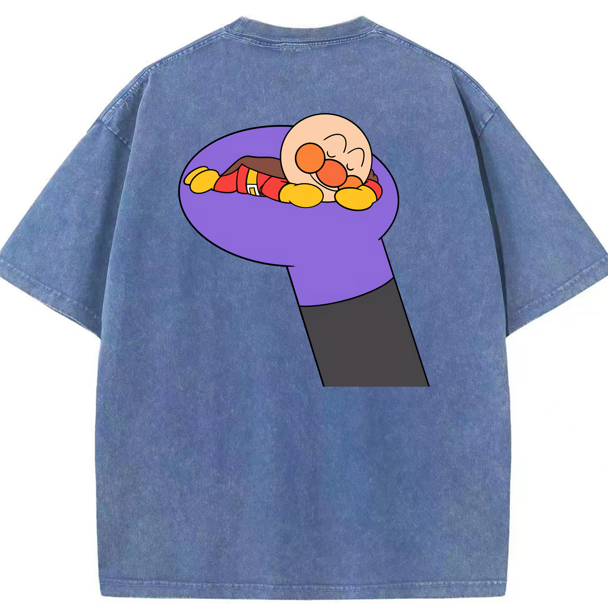 （画像用） アンパンマン Anpanman 綿100% ヴィンテージ風 半袖Tシャツ（背面プリント）