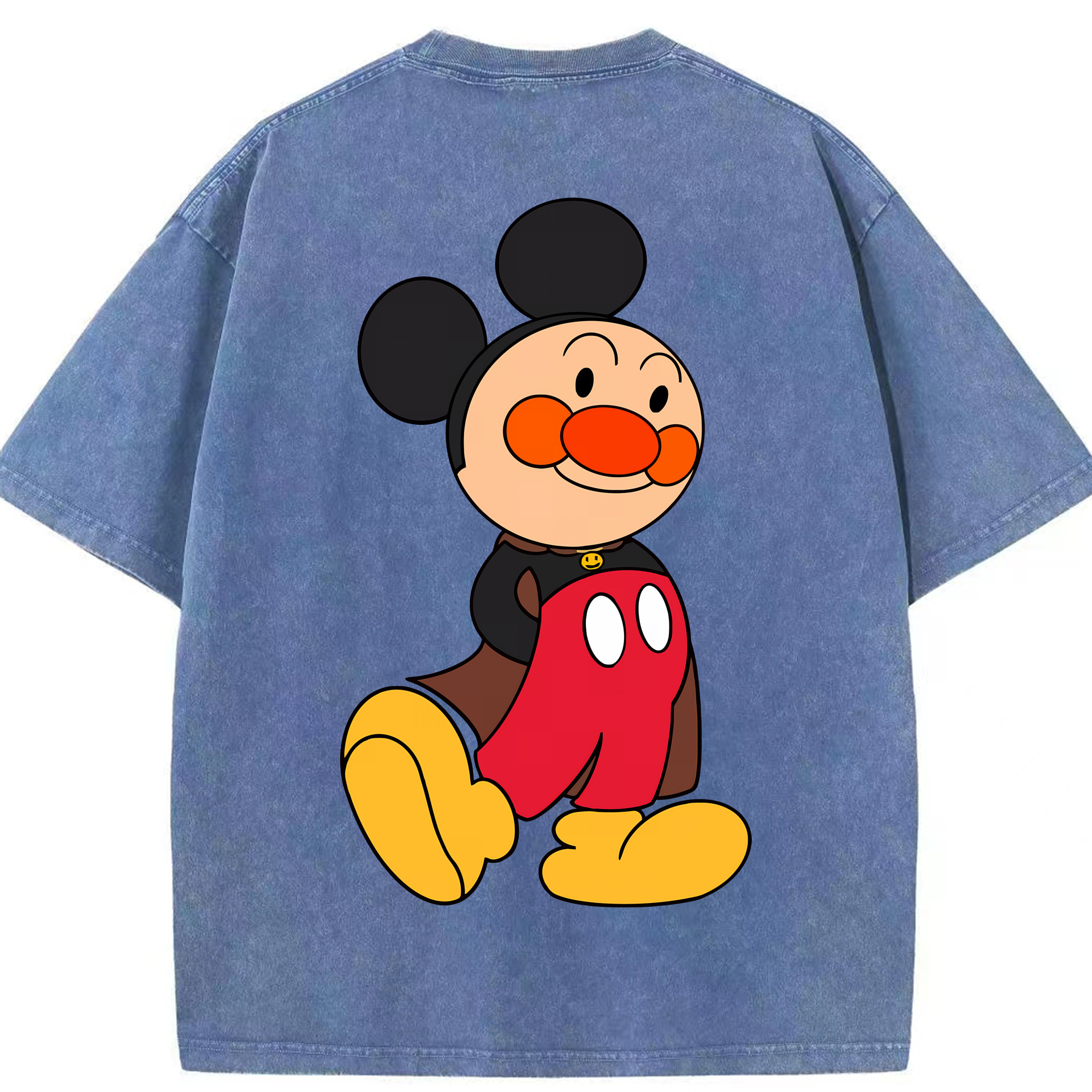 （画像用） アンパンマン Anpanman 綿100% ヴィンテージ風 半袖Tシャツ（背面プリント）