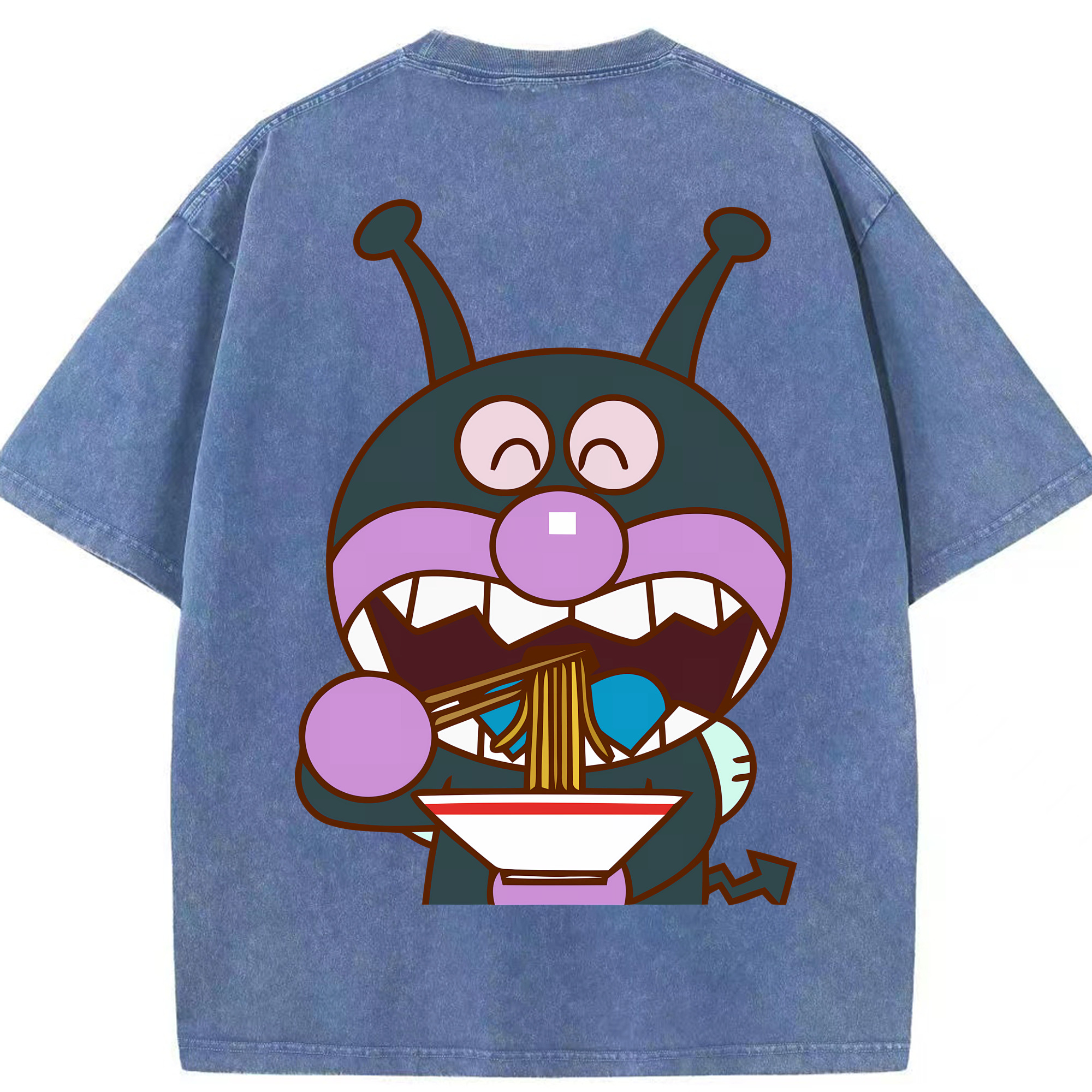 （画像用） アンパンマン Anpanman 綿100% ヴィンテージ風 半袖Tシャツ（背面プリント）