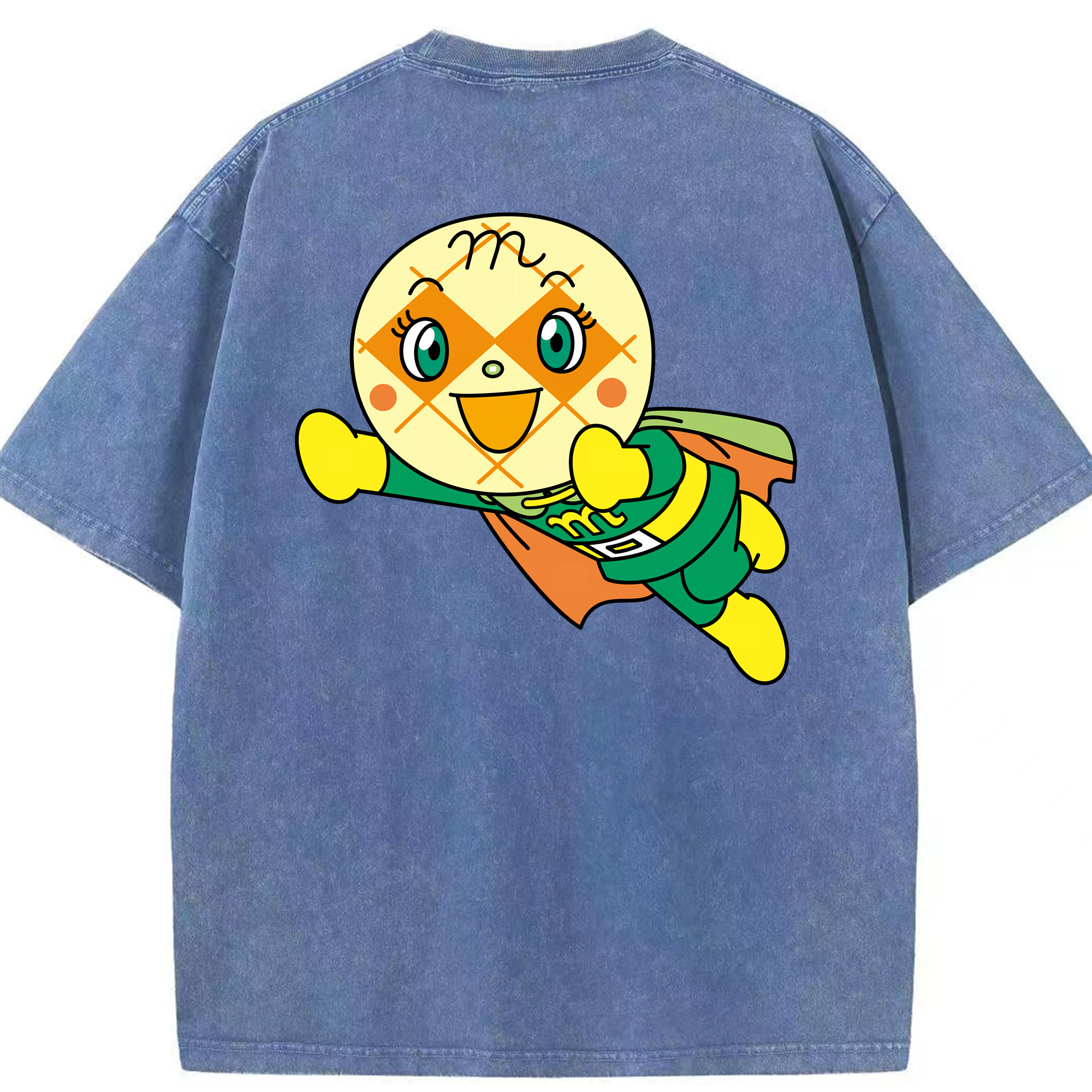 （画像用） アンパンマン Anpanman 綿100% ヴィンテージ風 半袖Tシャツ（背面プリント）