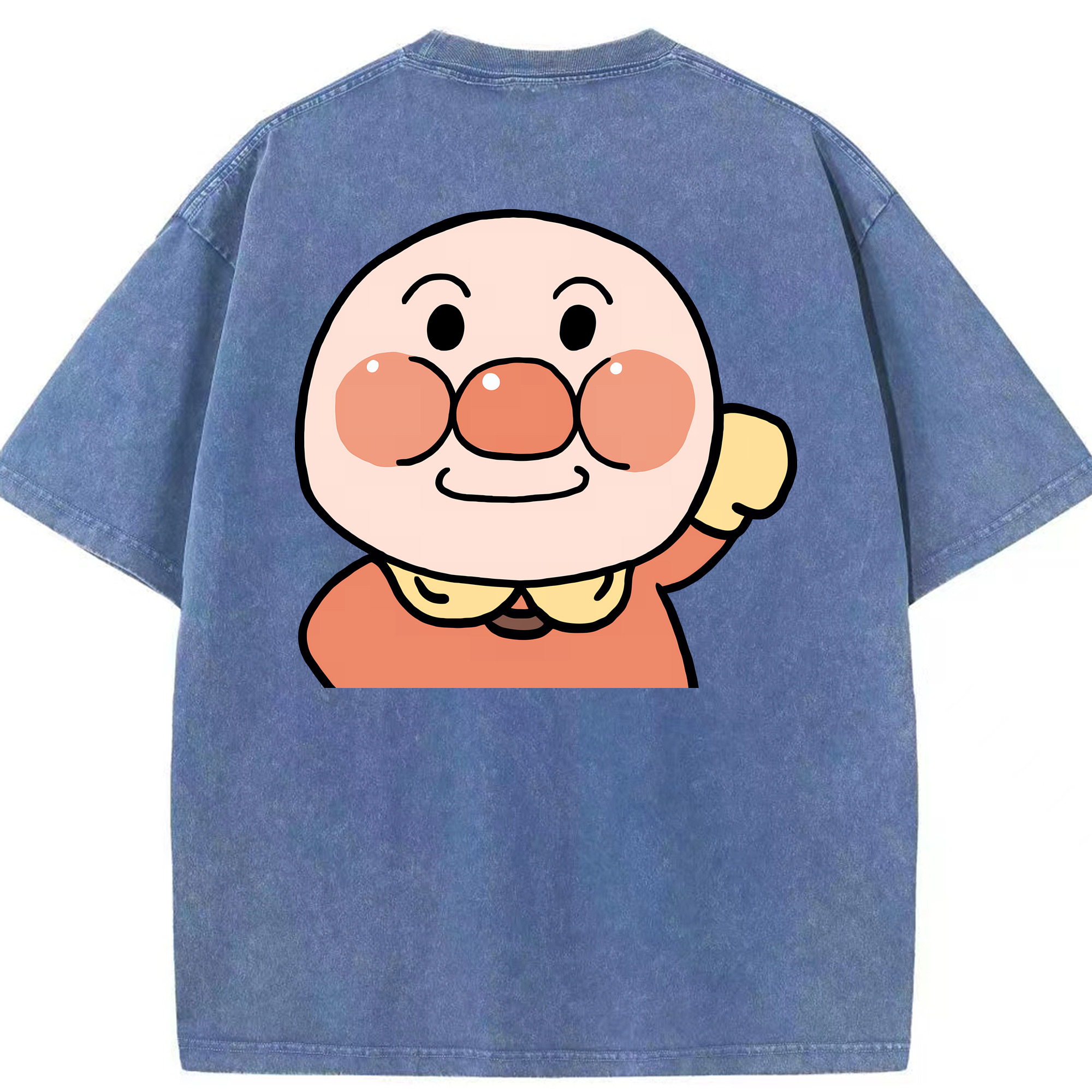 （画像用） アンパンマン Anpanman 綿100% ヴィンテージ風 半袖Tシャツ（背面プリント）