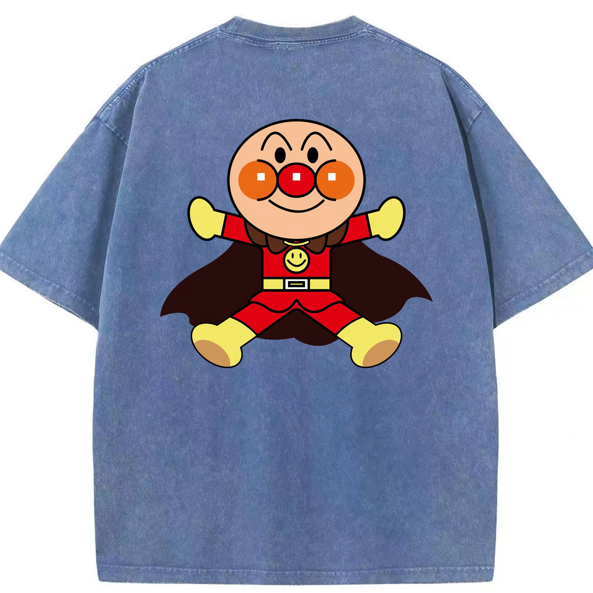 （画像用） アンパンマン Anpanman 綿100% ヴィンテージ風 半袖Tシャツ（背面プリント）