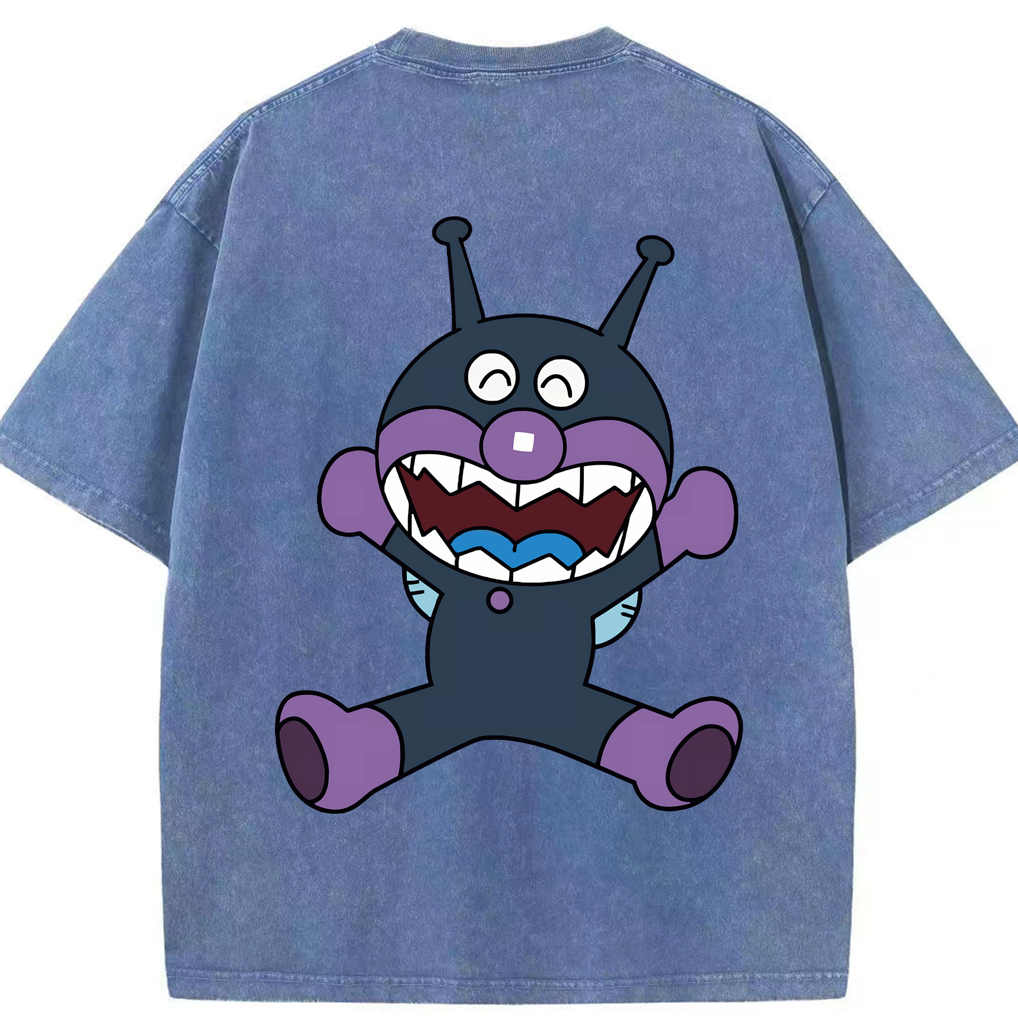 （画像用） アンパンマン Anpanman 綿100% ヴィンテージ風 半袖Tシャツ（背面プリント）