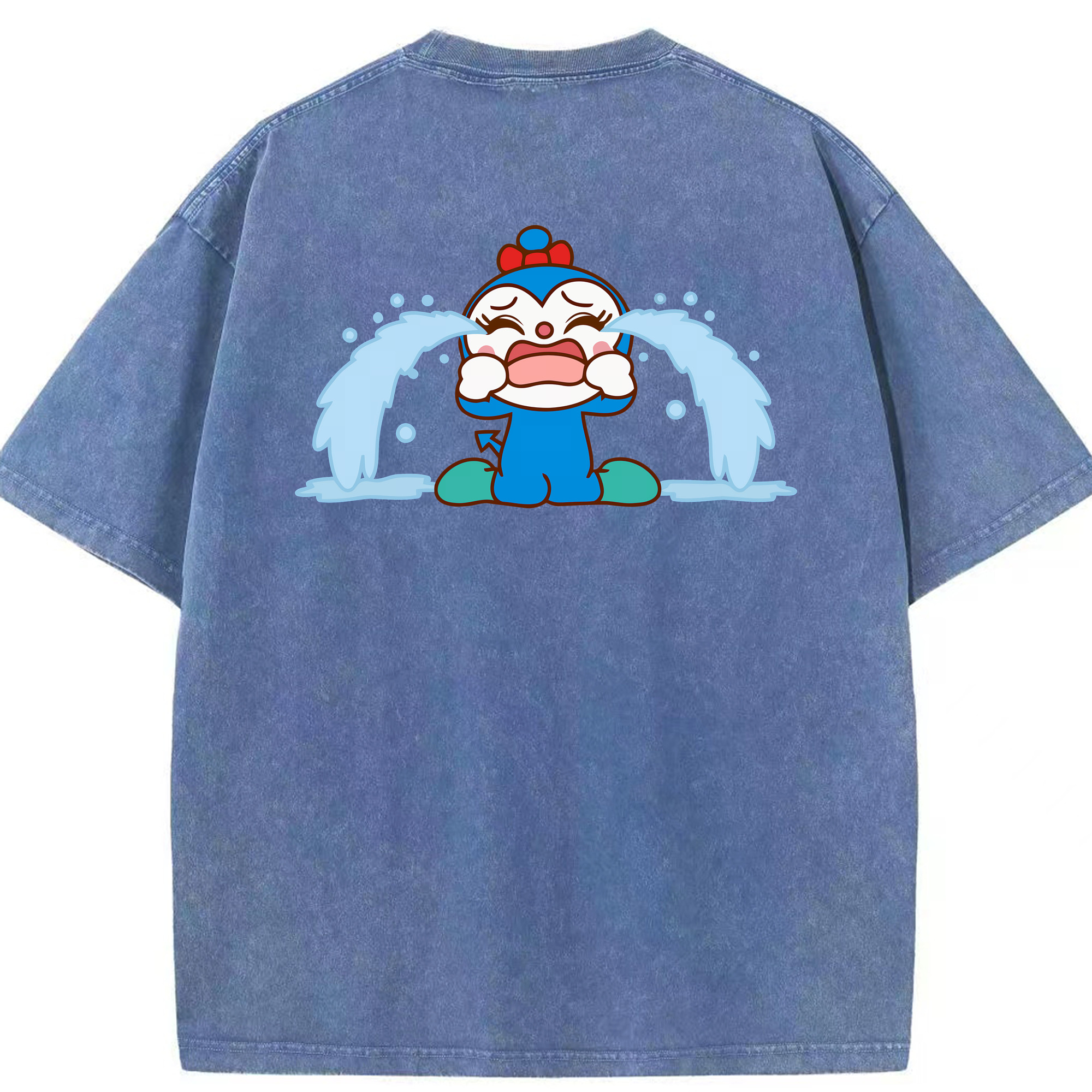 （画像用） アンパンマン Anpanman 綿100% ヴィンテージ風 半袖Tシャツ（背面プリント）