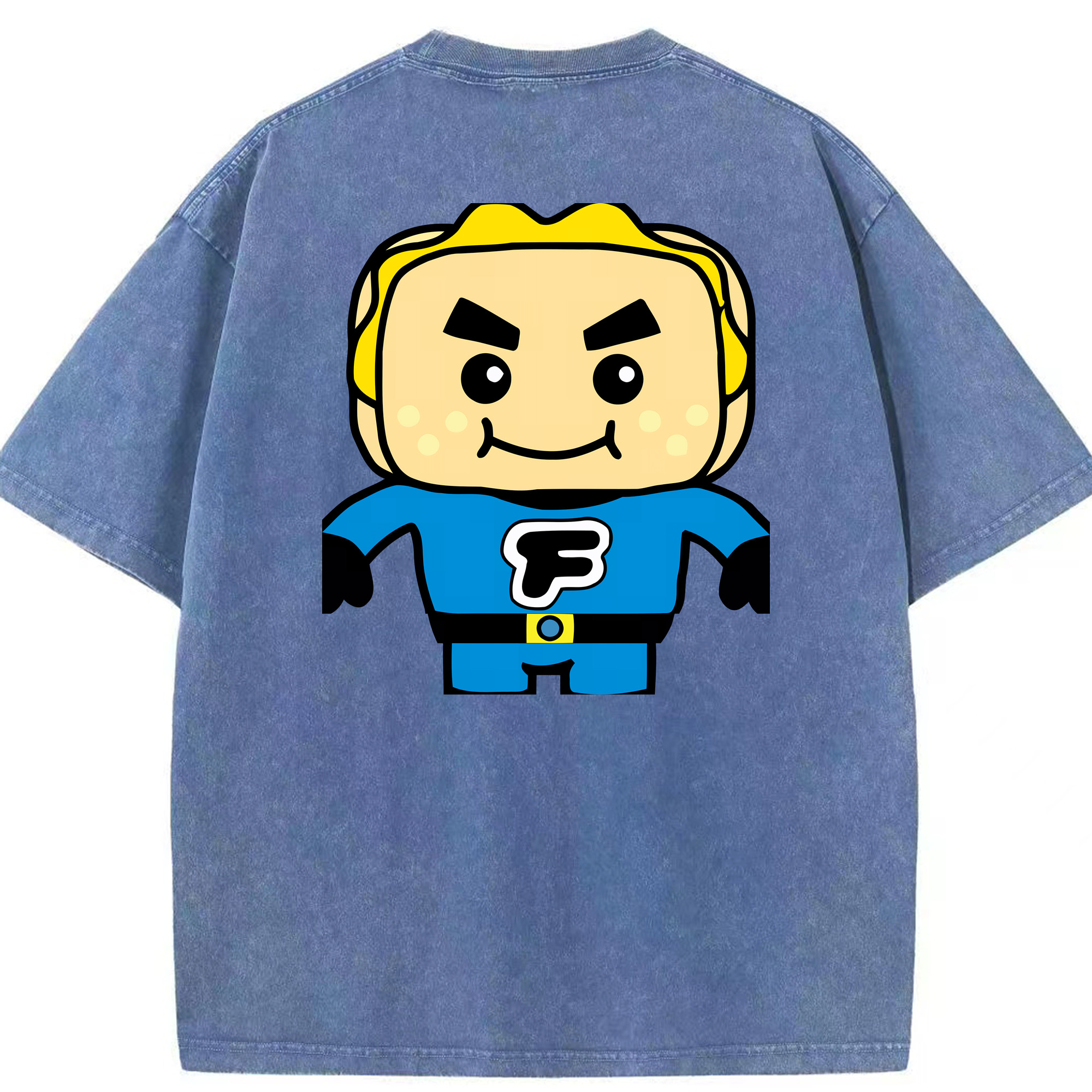 （画像用） アンパンマン Anpanman 綿100% ヴィンテージ風 半袖Tシャツ（背面プリント）