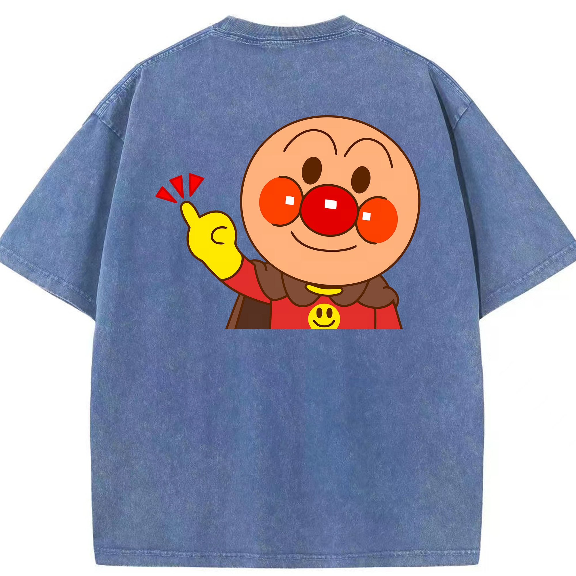 （画像用） アンパンマン Anpanman 綿100% ヴィンテージ風 半袖Tシャツ（背面プリント）