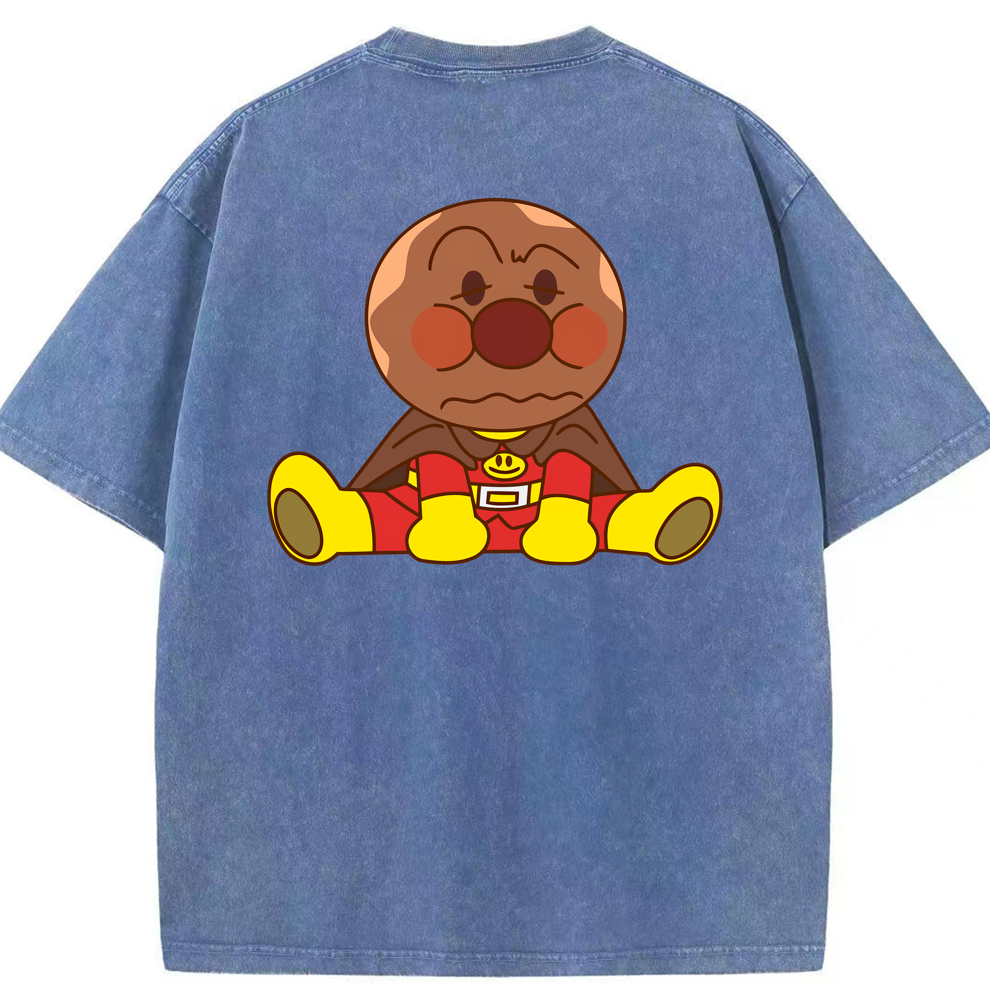 （画像用） アンパンマン Anpanman 綿100% ヴィンテージ風 半袖Tシャツ（背面プリント）