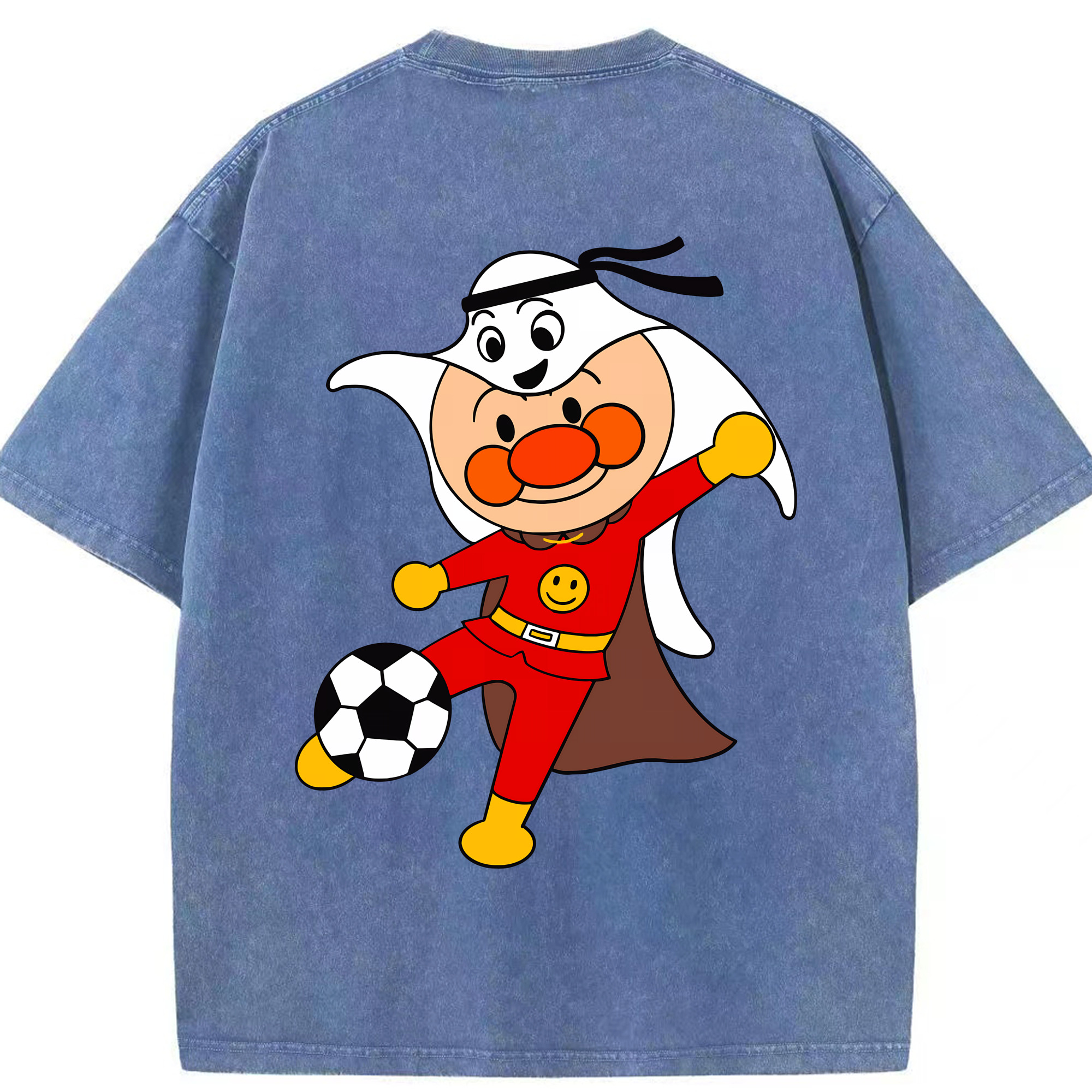 （画像用） アンパンマン Anpanman 綿100% ヴィンテージ風 半袖Tシャツ（背面プリント）