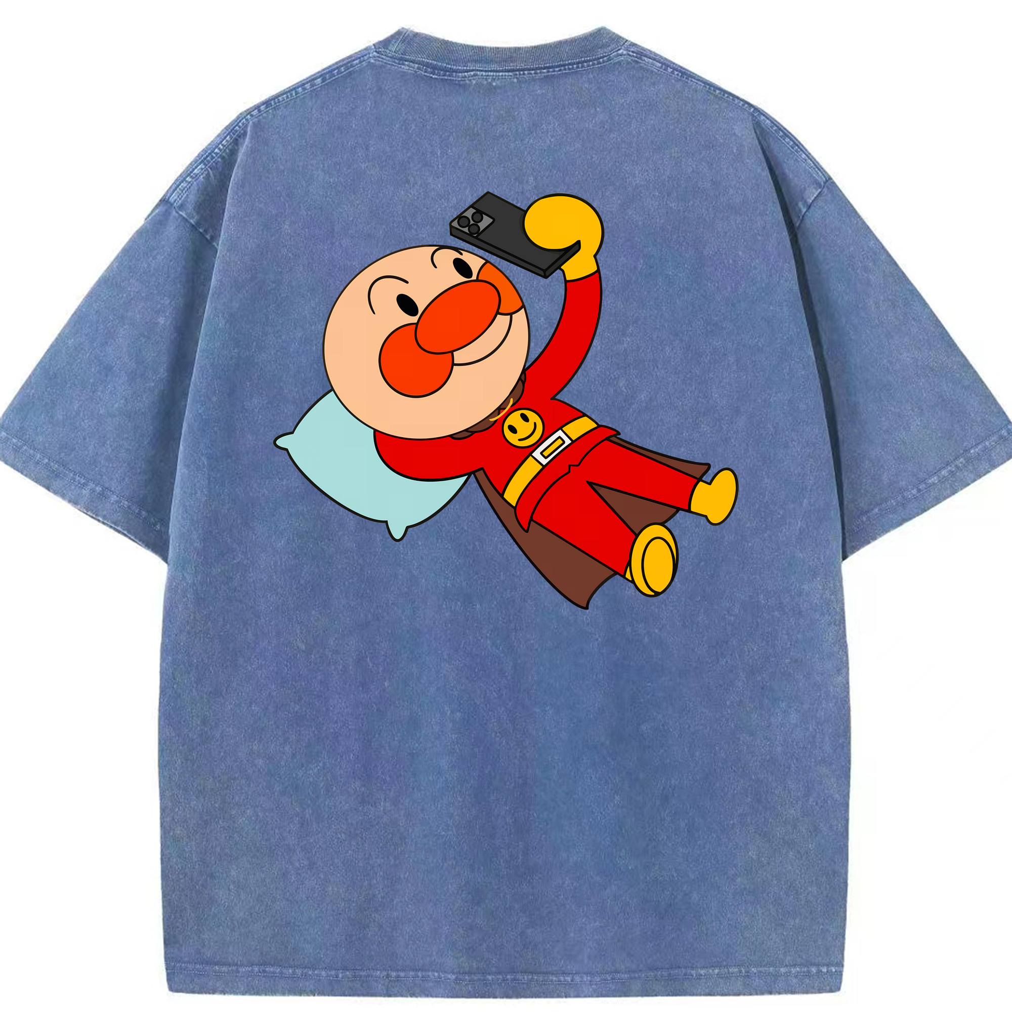 （画像用） アンパンマン Anpanman 綿100% ヴィンテージ風 半袖Tシャツ（背面プリント）