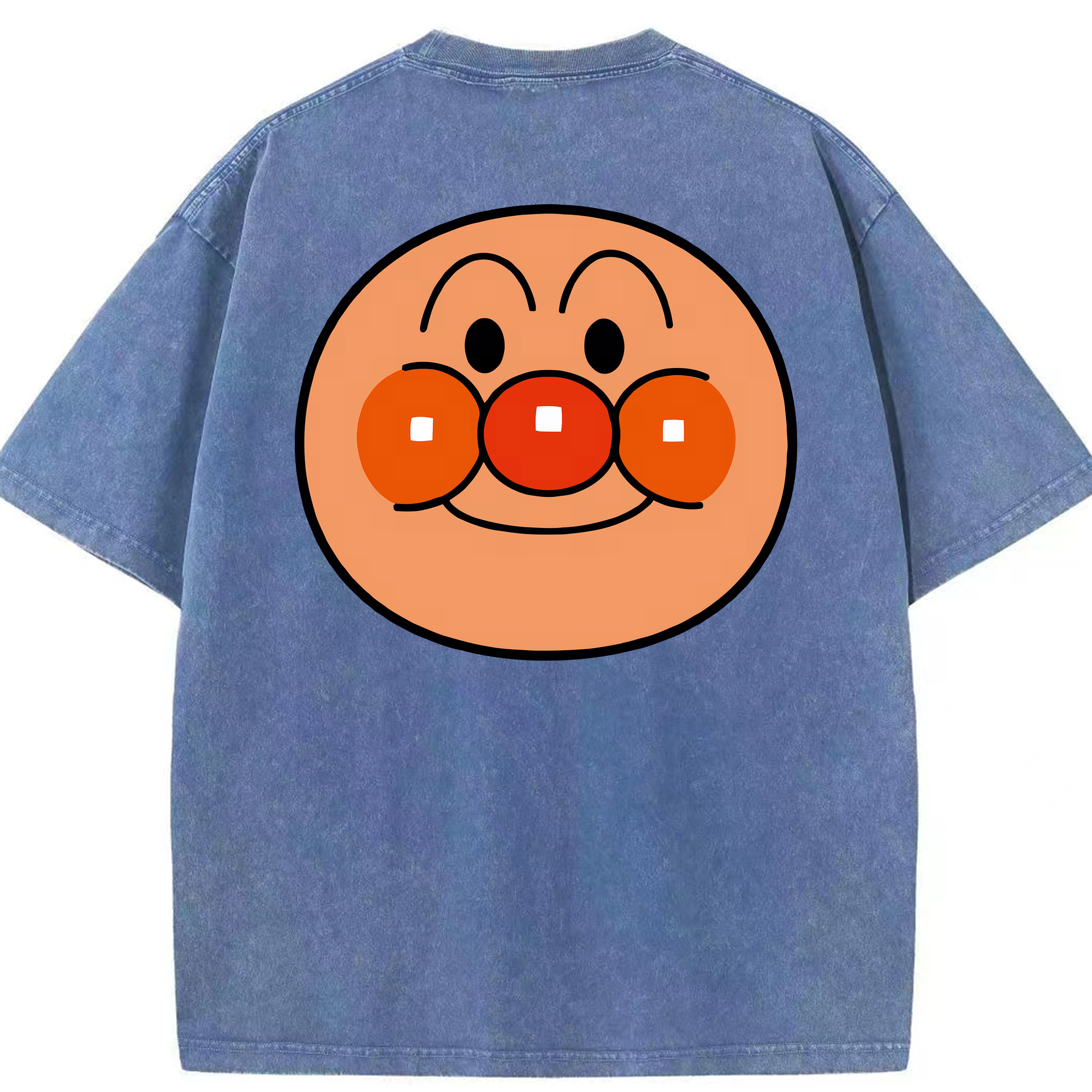 （画像用） アンパンマン Anpanman 綿100% ヴィンテージ風 半袖Tシャツ（背面プリント）