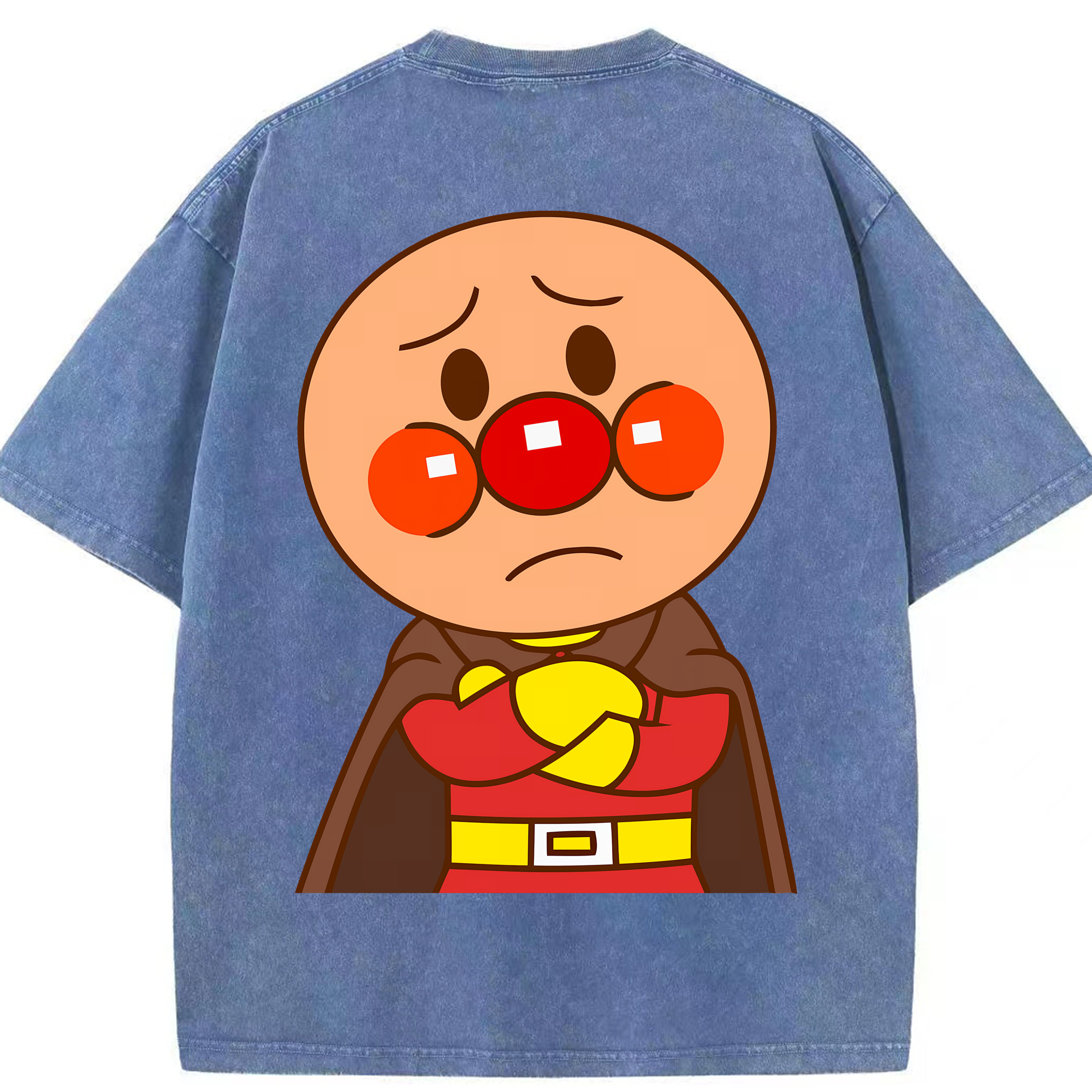 （画像用） アンパンマン Anpanman 綿100% ヴィンテージ風 半袖Tシャツ（背面プリント）