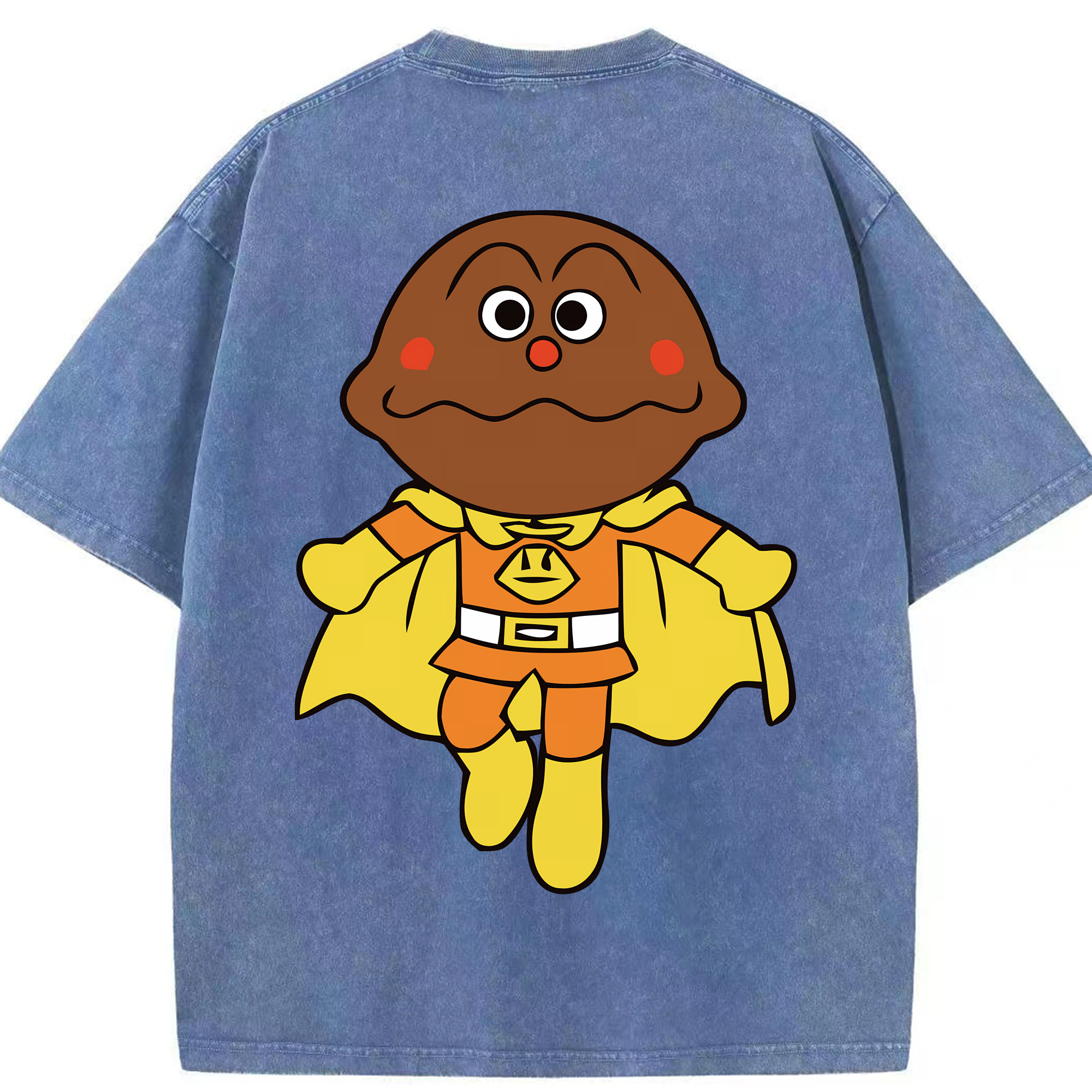（画像用） アンパンマン Anpanman 綿100% ヴィンテージ風 半袖Tシャツ（背面プリント）