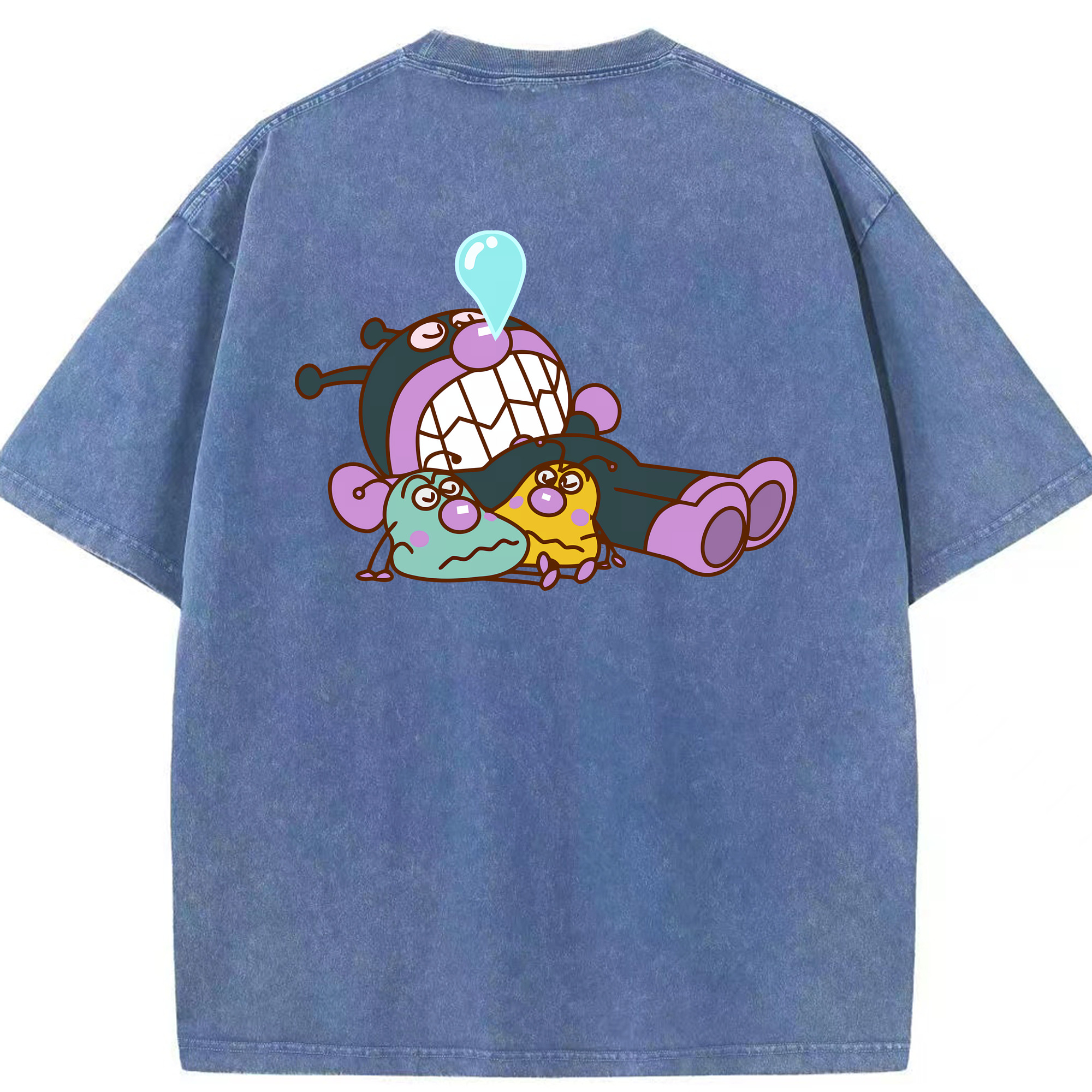 （画像用） アンパンマン Anpanman 綿100% ヴィンテージ風 半袖Tシャツ（背面プリント）