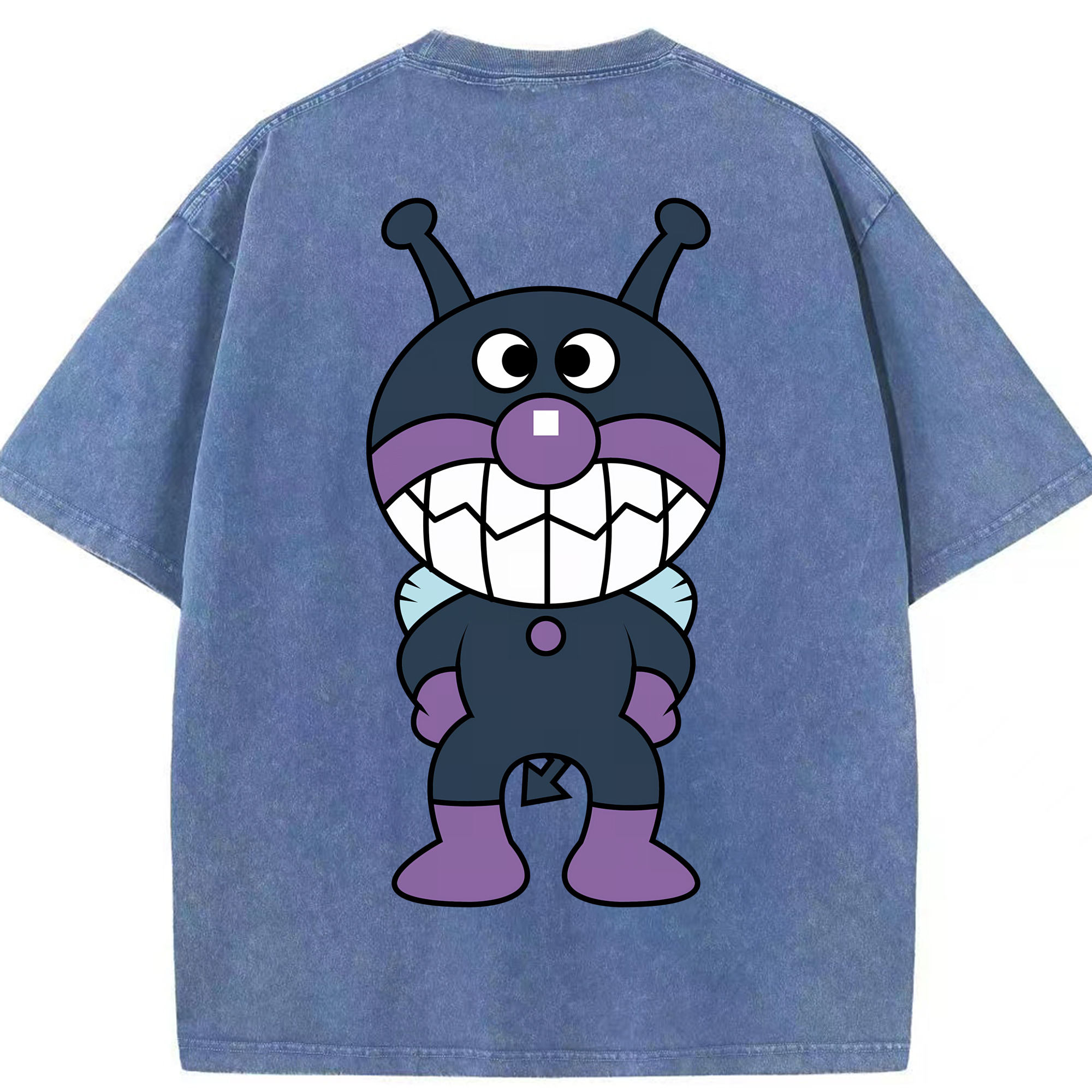 （画像用） アンパンマン Anpanman 綿100% ヴィンテージ風 半袖Tシャツ（背面プリント）
