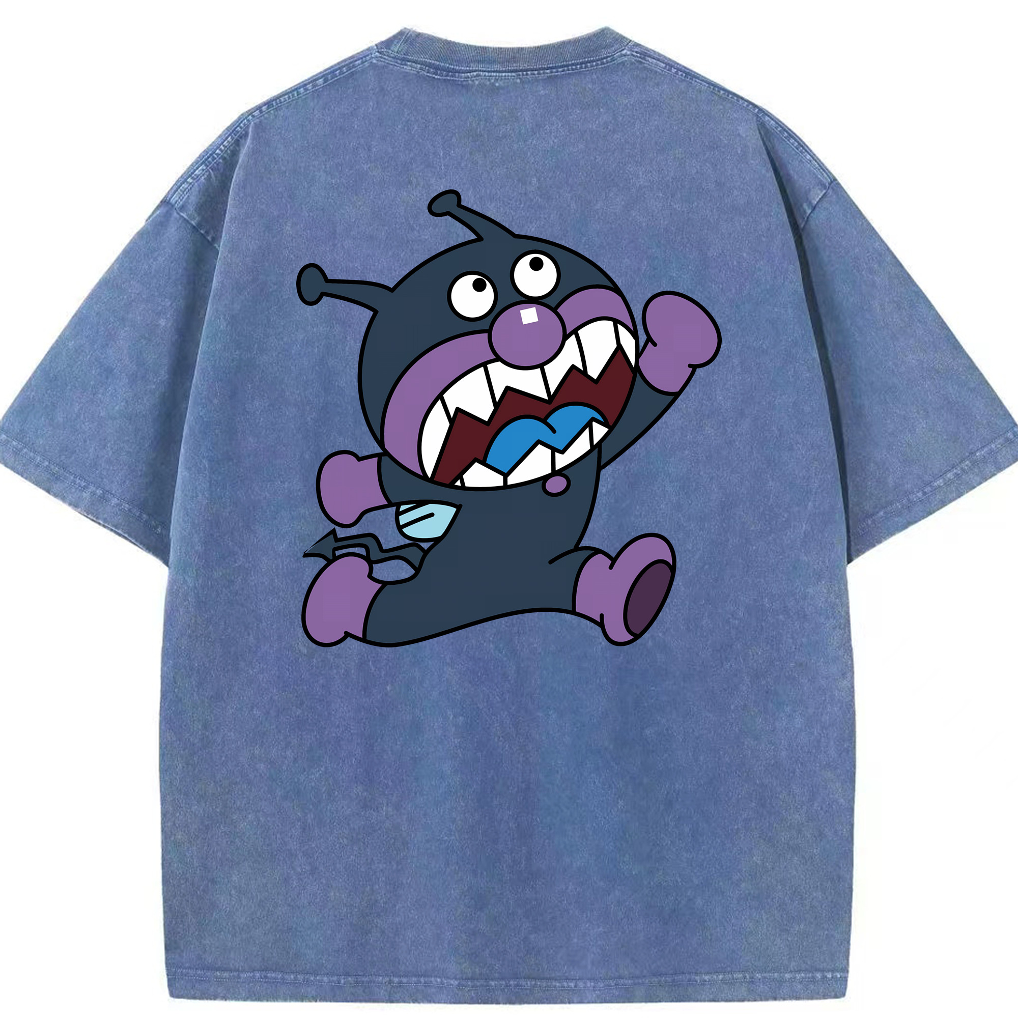 （画像用） アンパンマン Anpanman 綿100% ヴィンテージ風 半袖Tシャツ（背面プリント）