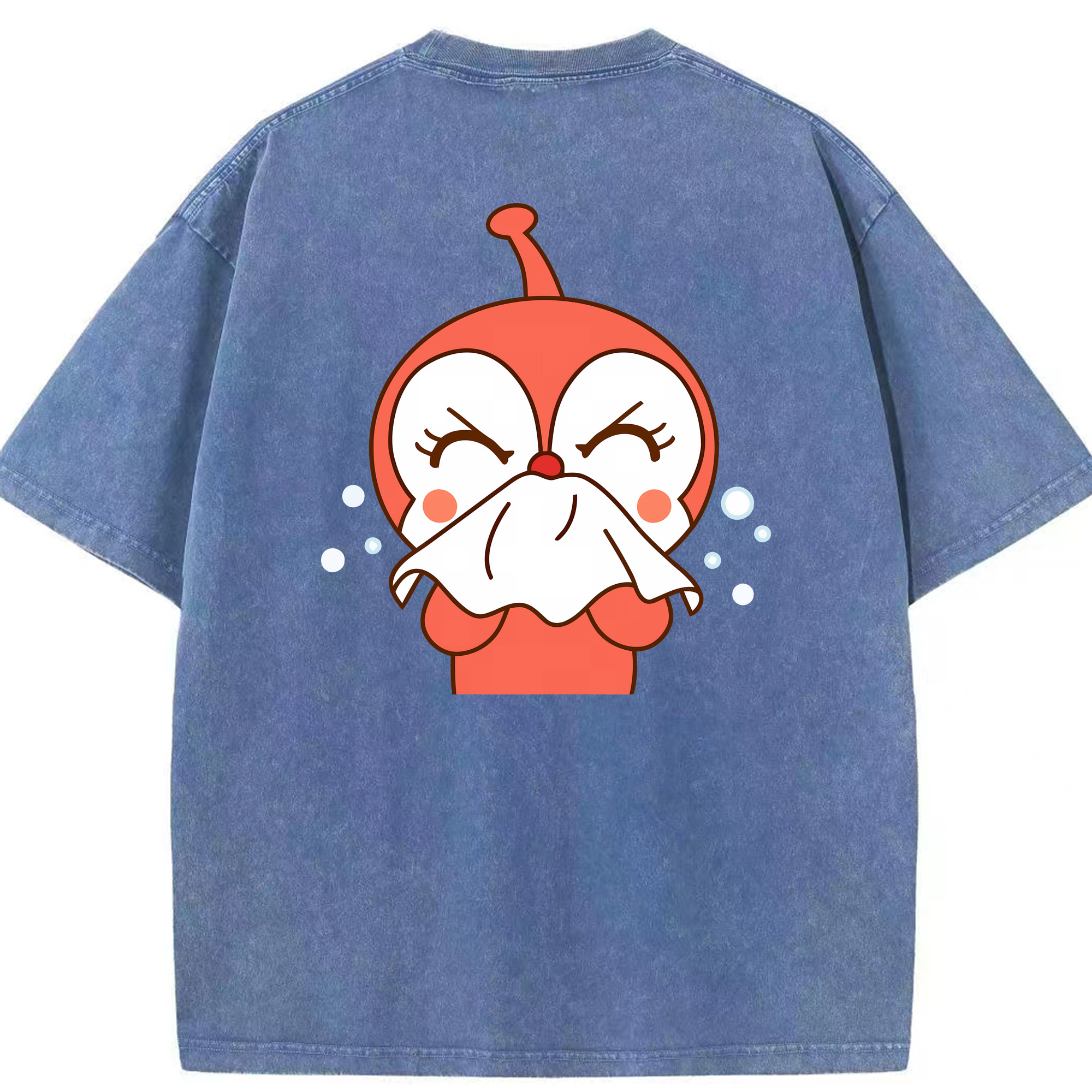 （画像用） アンパンマン Anpanman 綿100% ヴィンテージ風 半袖Tシャツ（背面プリント）