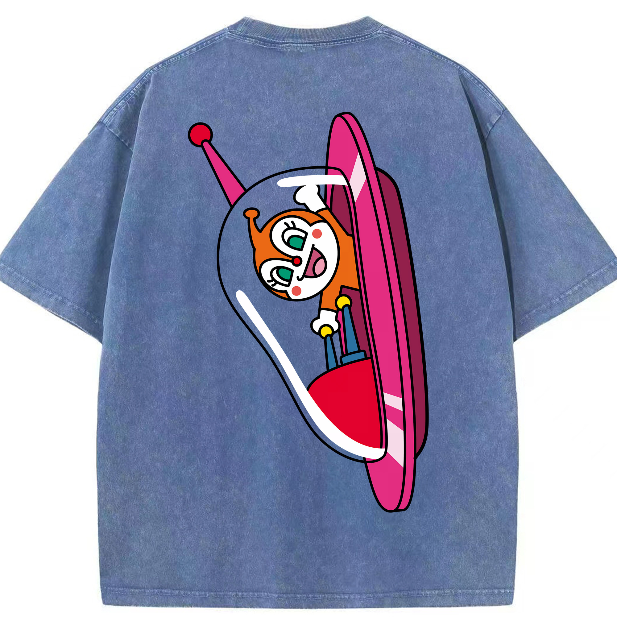 （画像用） アンパンマン Anpanman 綿100% ヴィンテージ風 半袖Tシャツ（背面プリント）