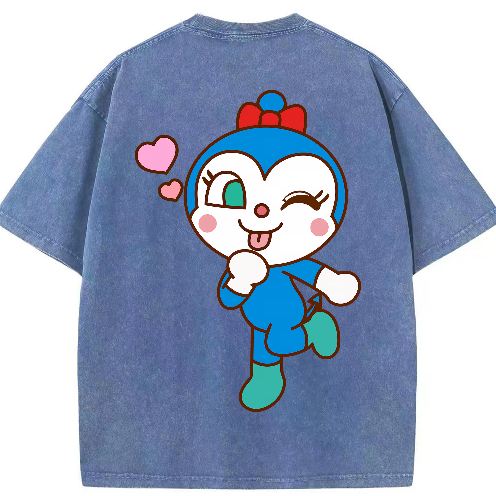 （画像用） アンパンマン Anpanman 綿100% ヴィンテージ風 半袖Tシャツ（背面プリント）