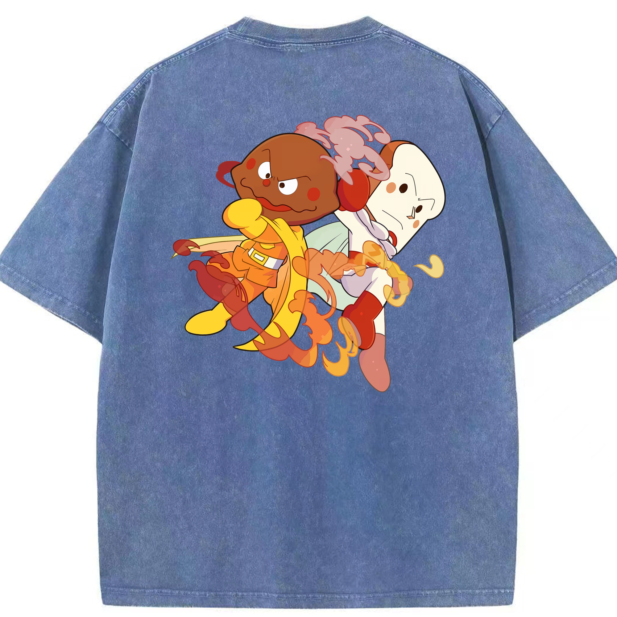 （画像用） アンパンマン Anpanman 綿100% ヴィンテージ風 半袖Tシャツ（背面プリント）