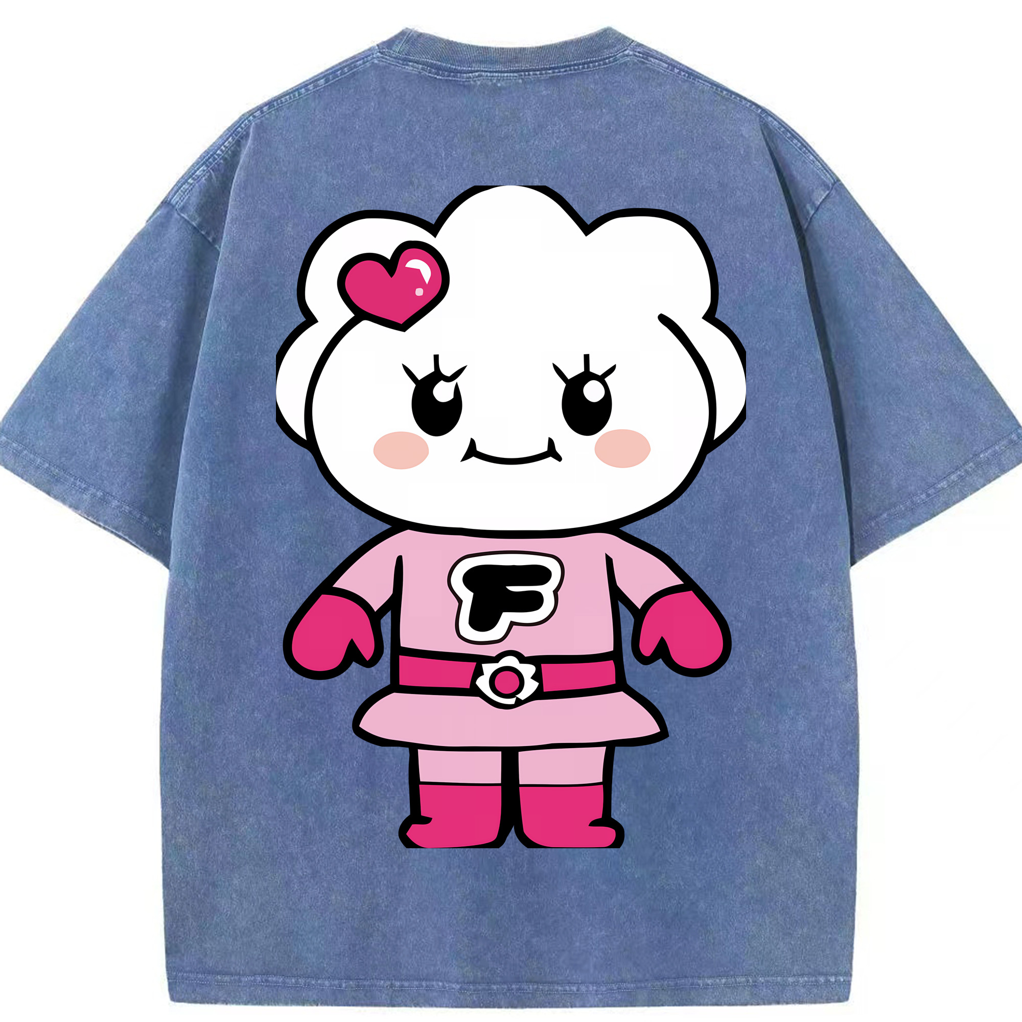 （画像用） アンパンマン Anpanman 綿100% ヴィンテージ風 半袖Tシャツ（背面プリント）