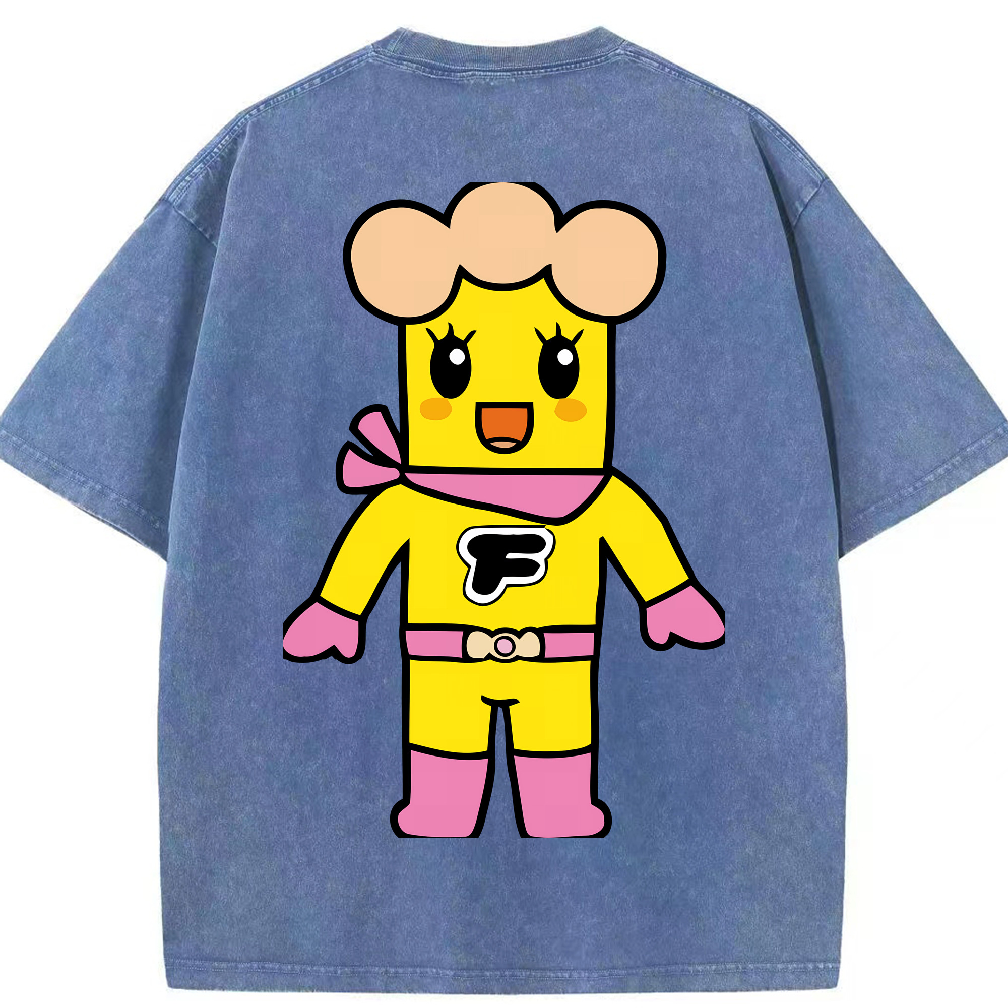 （画像用） アンパンマン Anpanman 綿100% ヴィンテージ風 半袖Tシャツ（背面プリント）