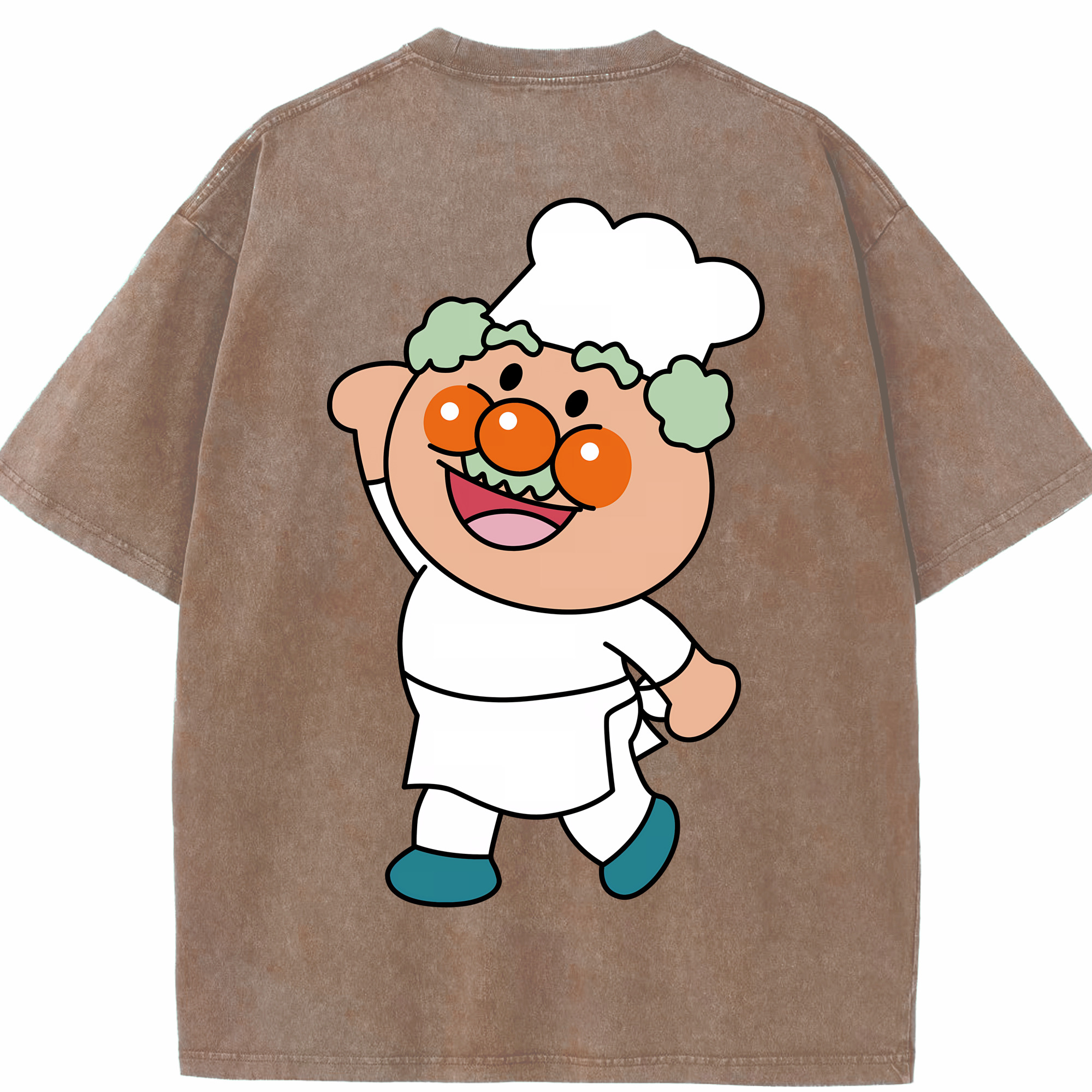（画像用） アンパンマン Anpanman 綿100% ヴィンテージ風 半袖Tシャツ（背面プリント）