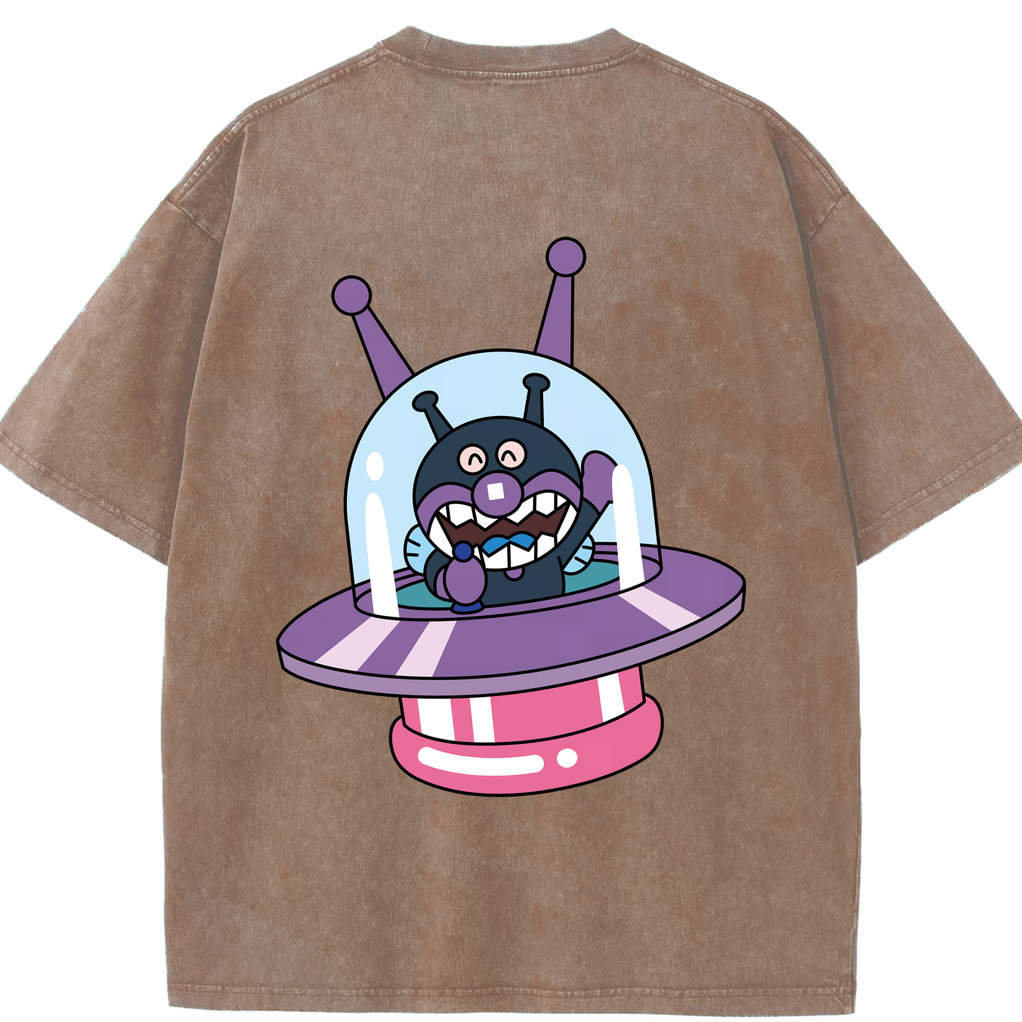 （画像用） アンパンマン Anpanman 綿100% ヴィンテージ風 半袖Tシャツ（背面プリント）