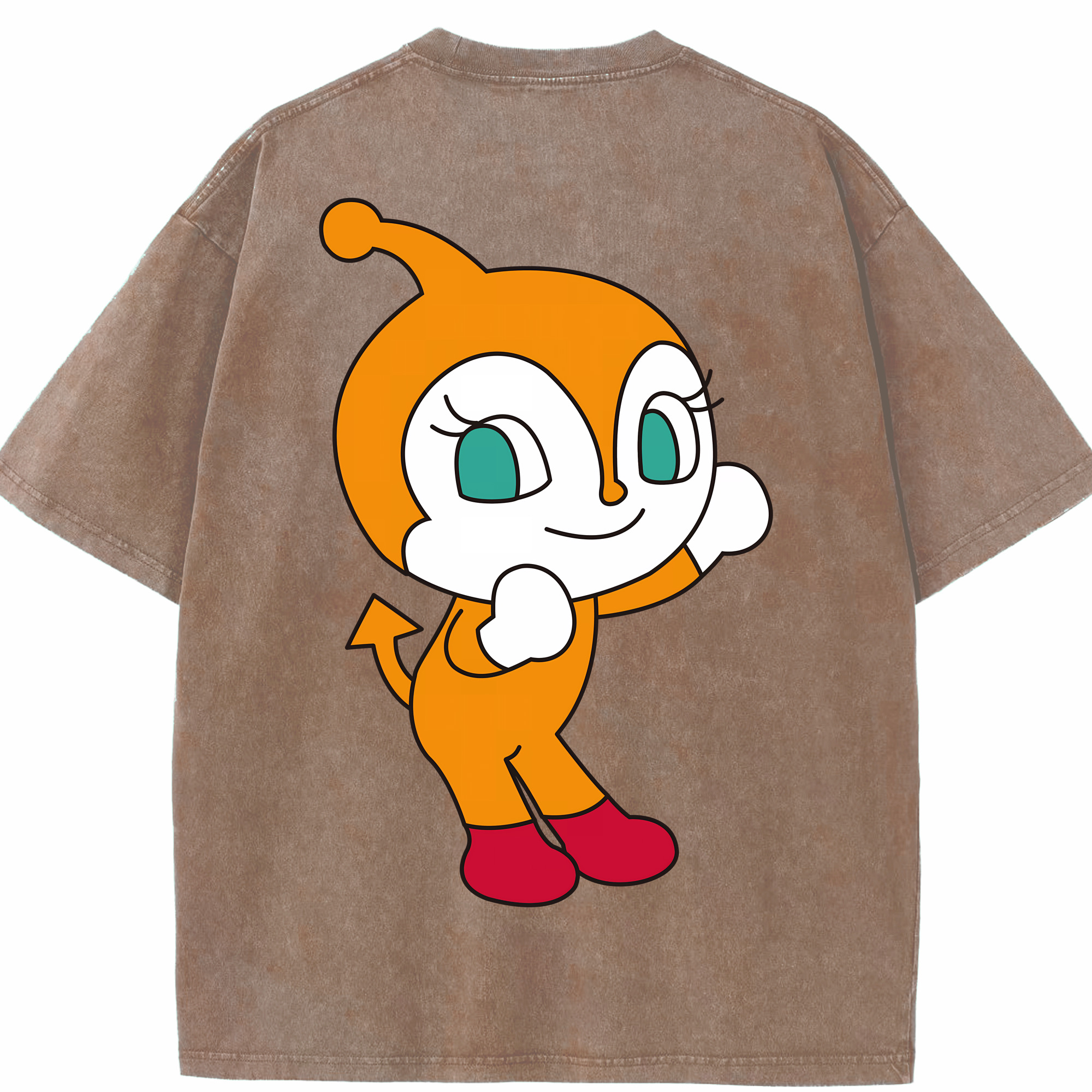 （画像用） アンパンマン Anpanman 綿100% ヴィンテージ風 半袖Tシャツ（背面プリント）