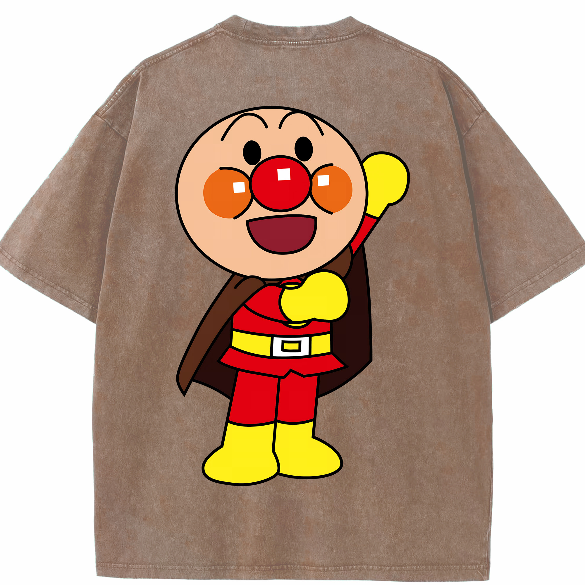 （画像用） アンパンマン Anpanman 綿100% ヴィンテージ風 半袖Tシャツ（背面プリント）