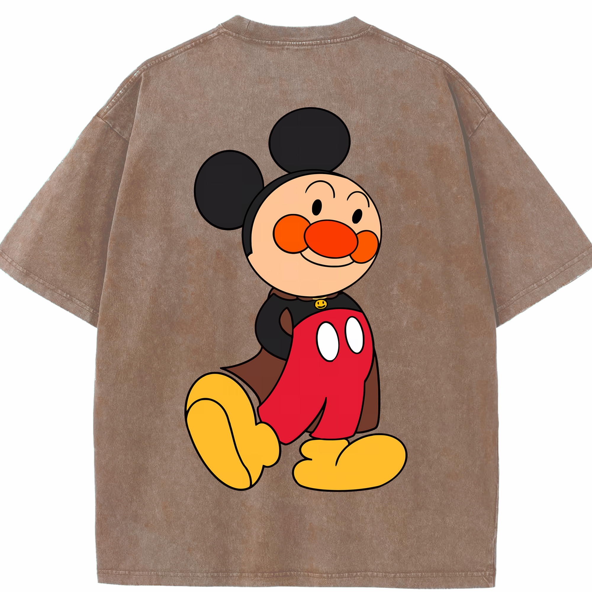 （画像用） アンパンマン Anpanman 綿100% ヴィンテージ風 半袖Tシャツ（背面プリント）