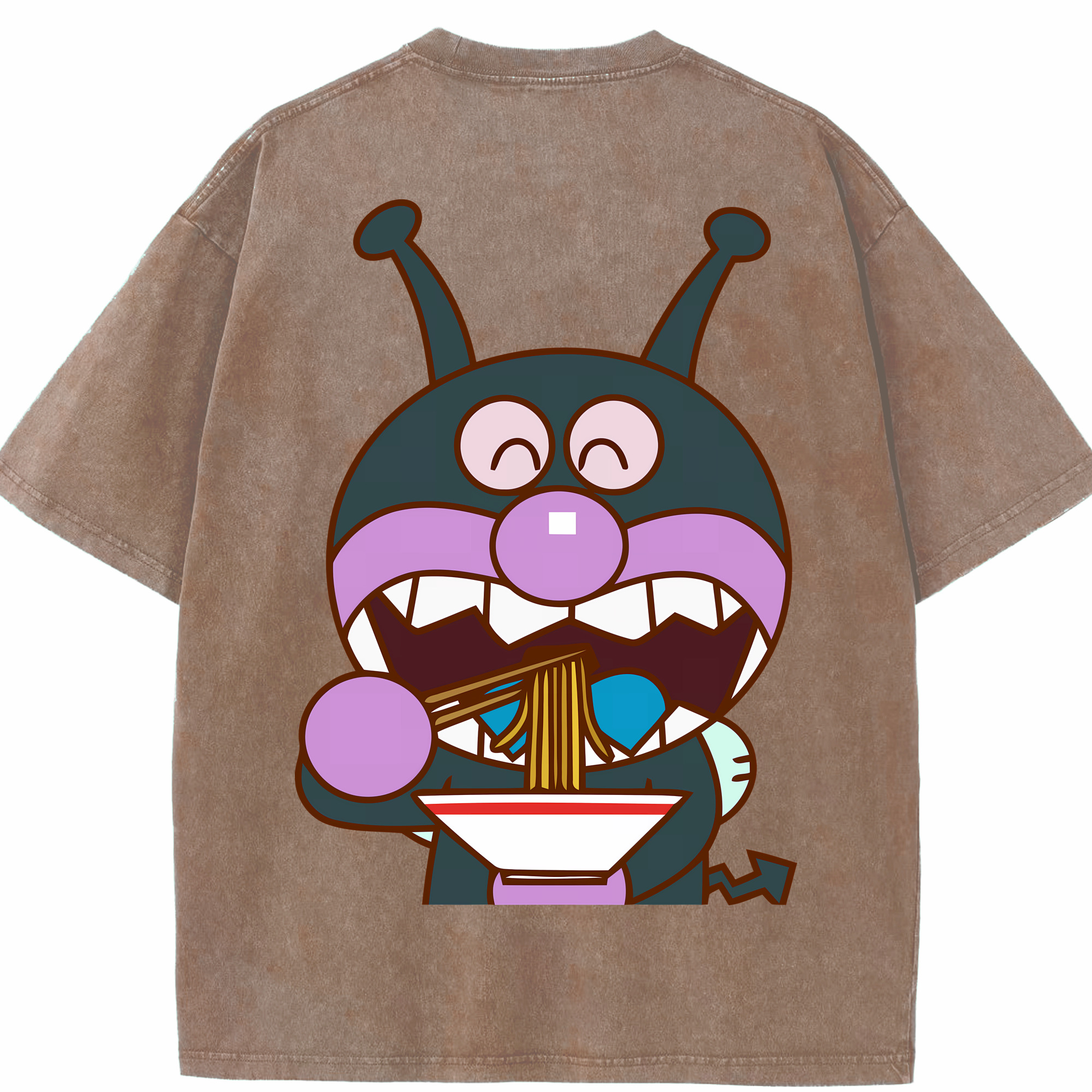 （画像用） アンパンマン Anpanman 綿100% ヴィンテージ風 半袖Tシャツ（背面プリント）