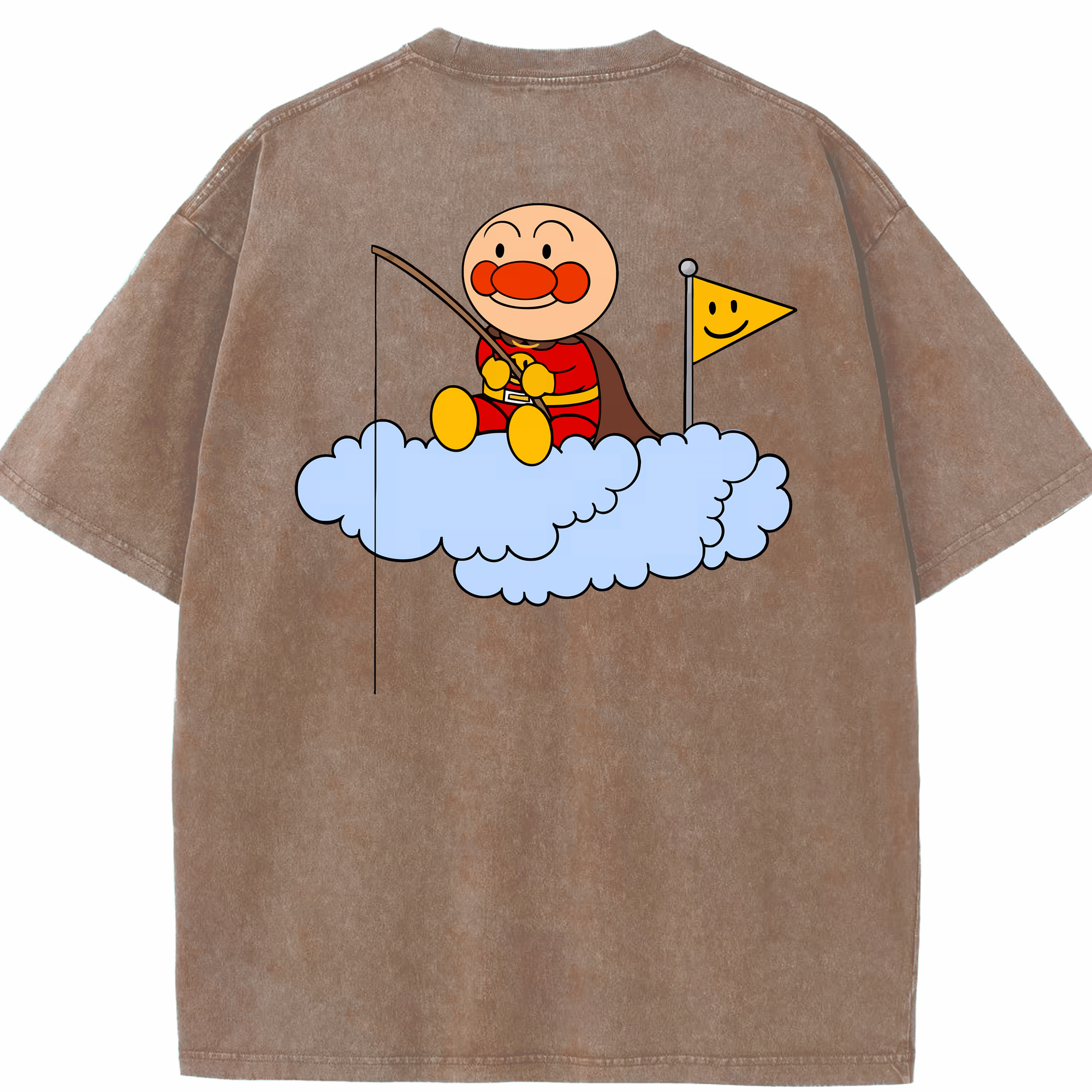 （画像用） アンパンマン Anpanman 綿100% ヴィンテージ風 半袖Tシャツ（背面プリント）