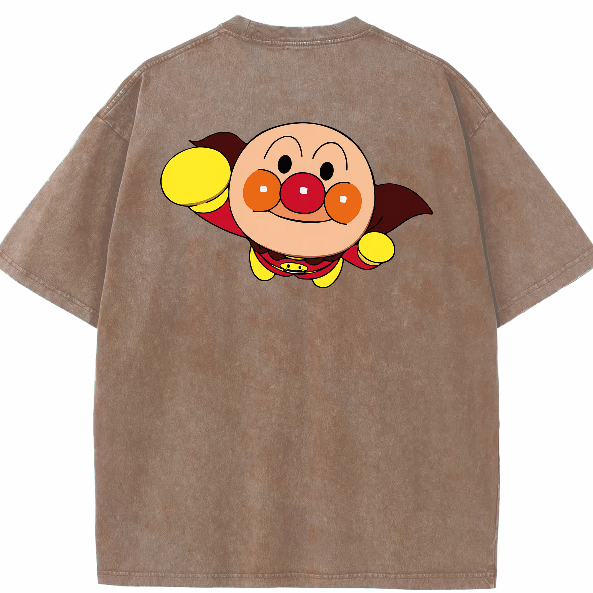 （画像用） アンパンマン Anpanman 綿100% ヴィンテージ風 半袖Tシャツ（背面プリント）