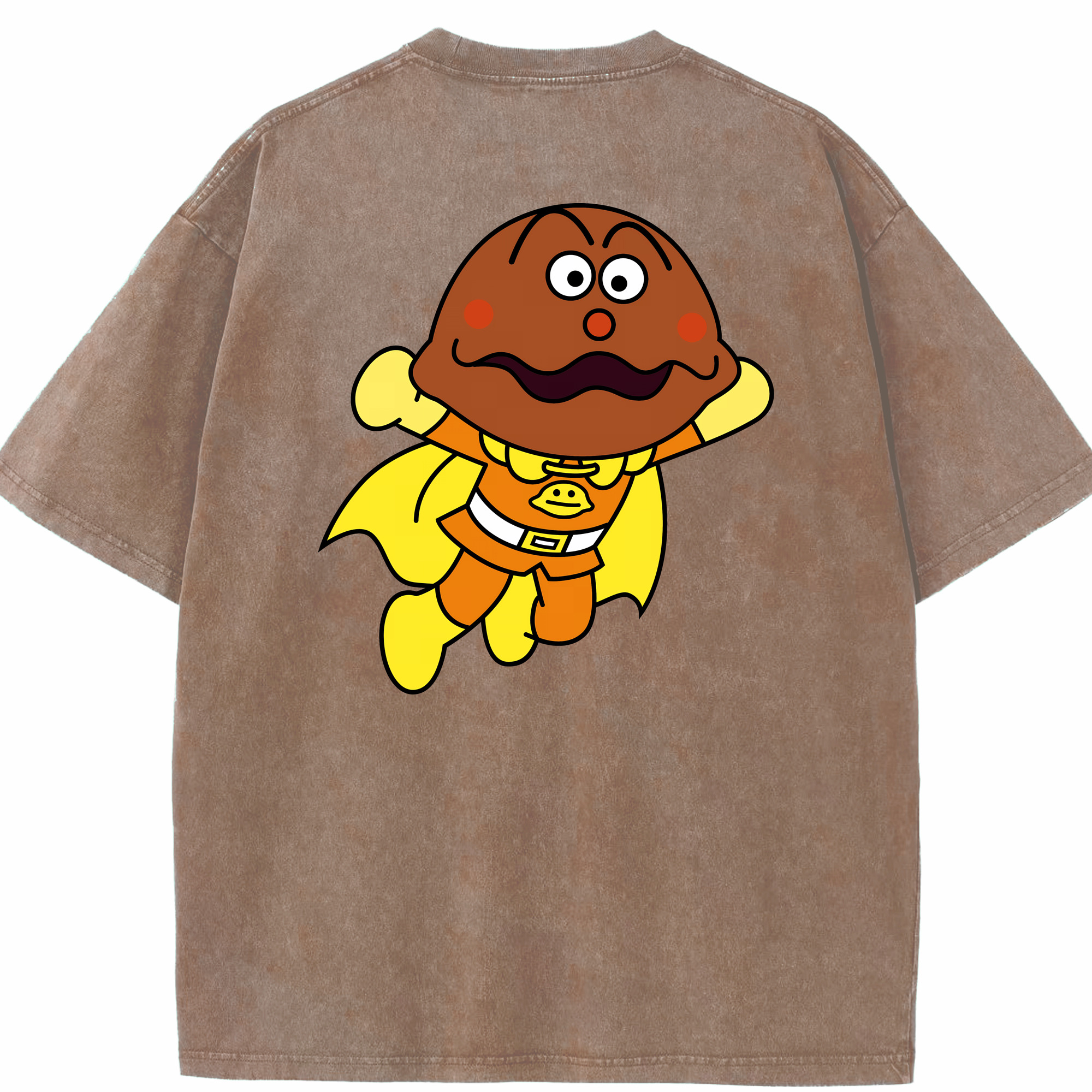 （画像用） アンパンマン Anpanman 綿100% ヴィンテージ風 半袖Tシャツ（背面プリント）