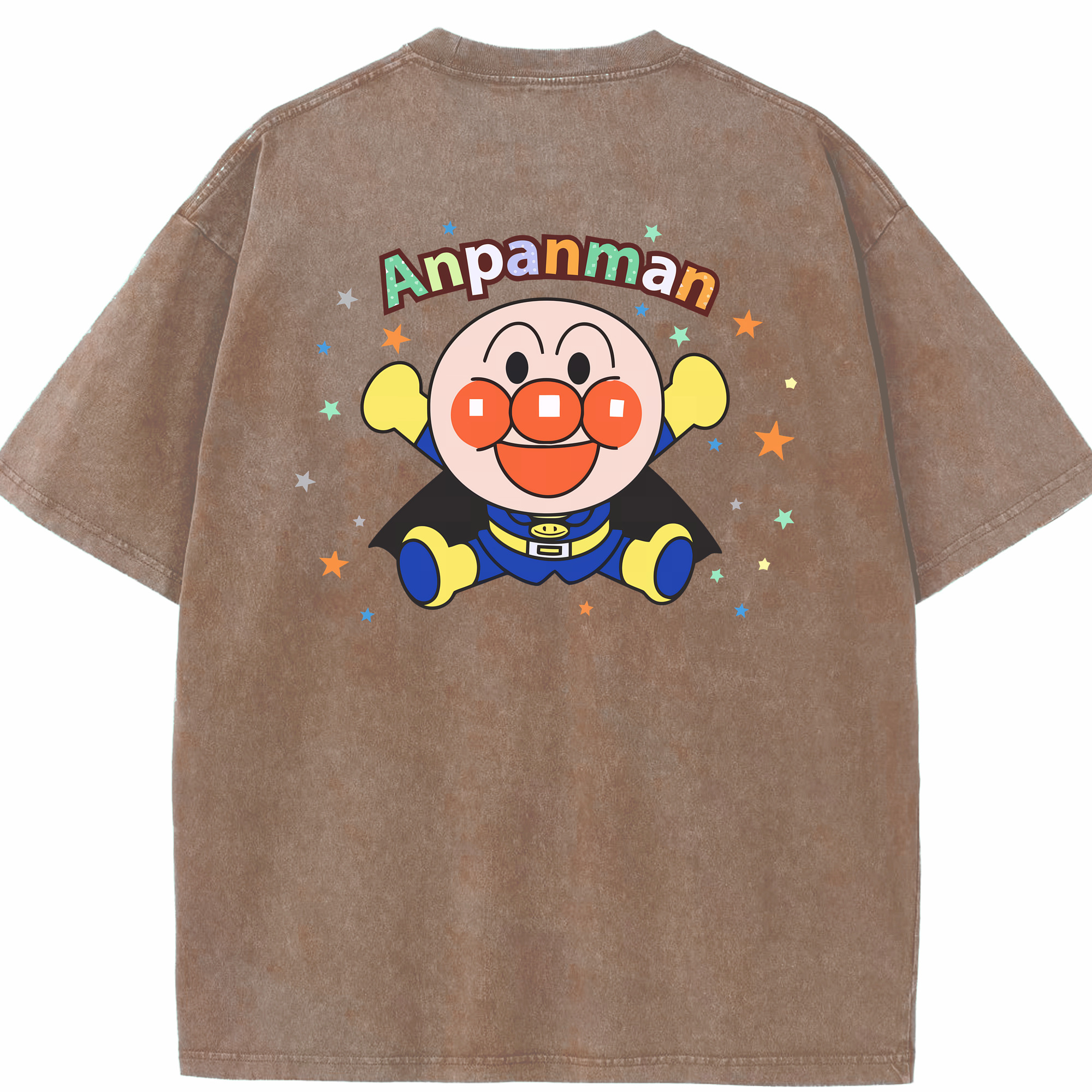 （画像用） アンパンマン Anpanman 綿100% ヴィンテージ風 半袖Tシャツ（背面プリント）