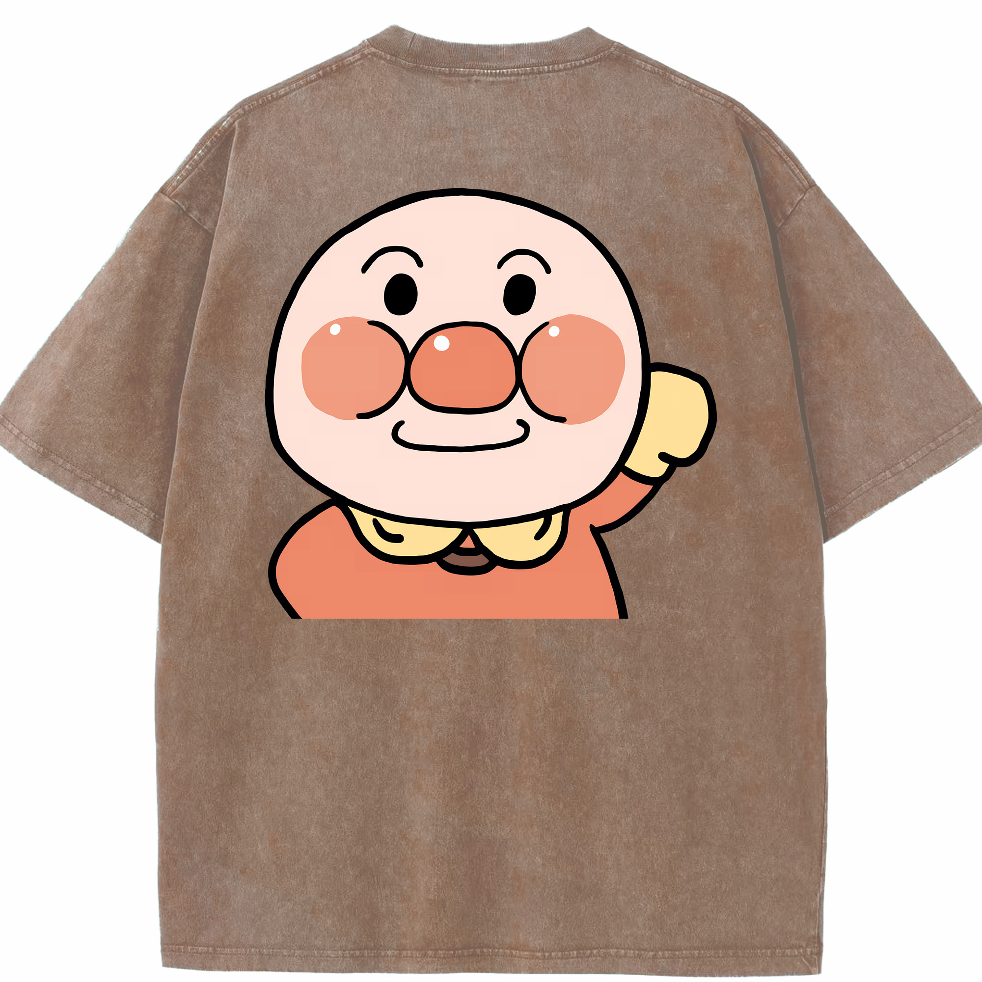 （画像用） アンパンマン Anpanman 綿100% ヴィンテージ風 半袖Tシャツ（背面プリント）
