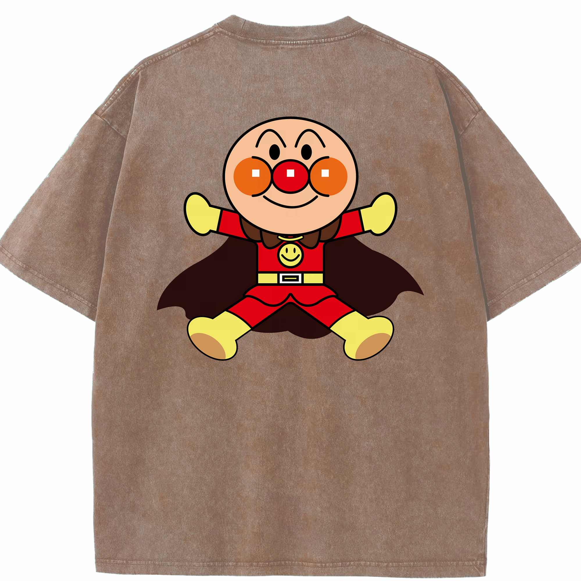 （画像用） アンパンマン Anpanman 綿100% ヴィンテージ風 半袖Tシャツ（背面プリント）