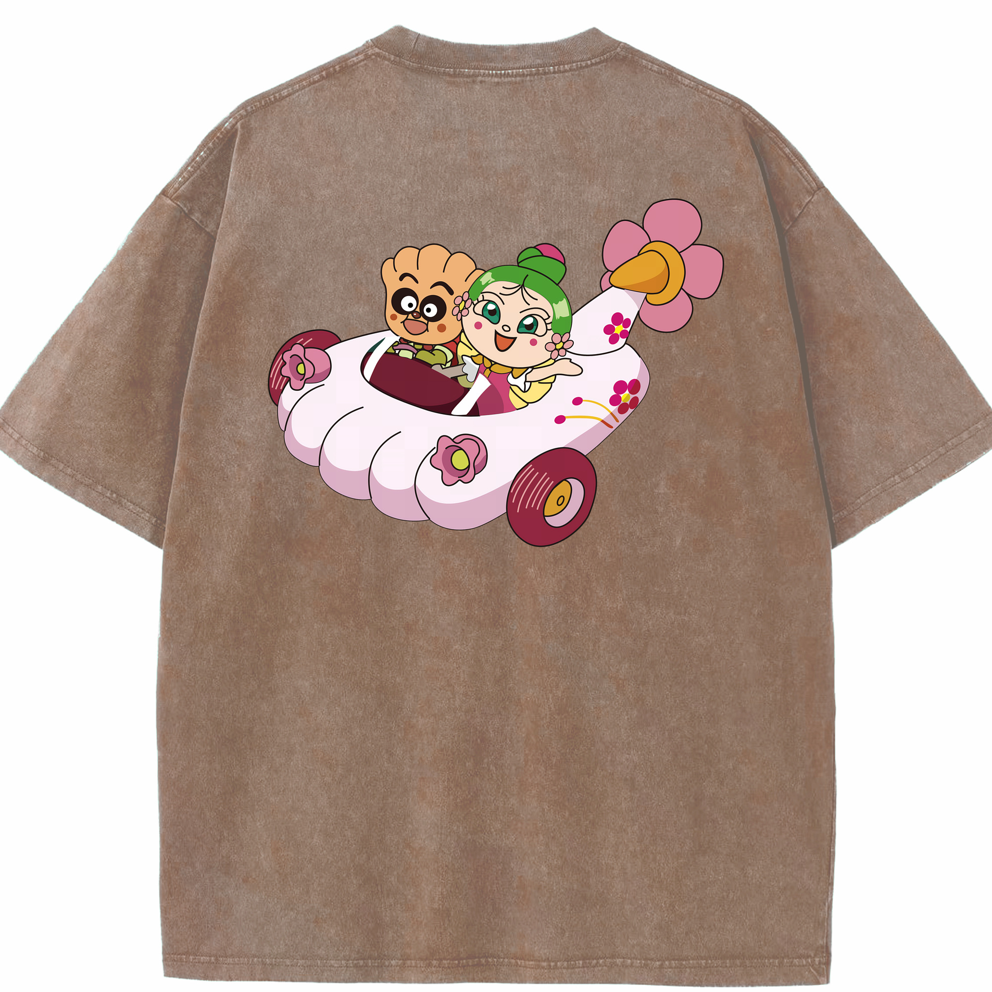 （画像用） アンパンマン Anpanman 綿100% ヴィンテージ風 半袖Tシャツ（背面プリント）
