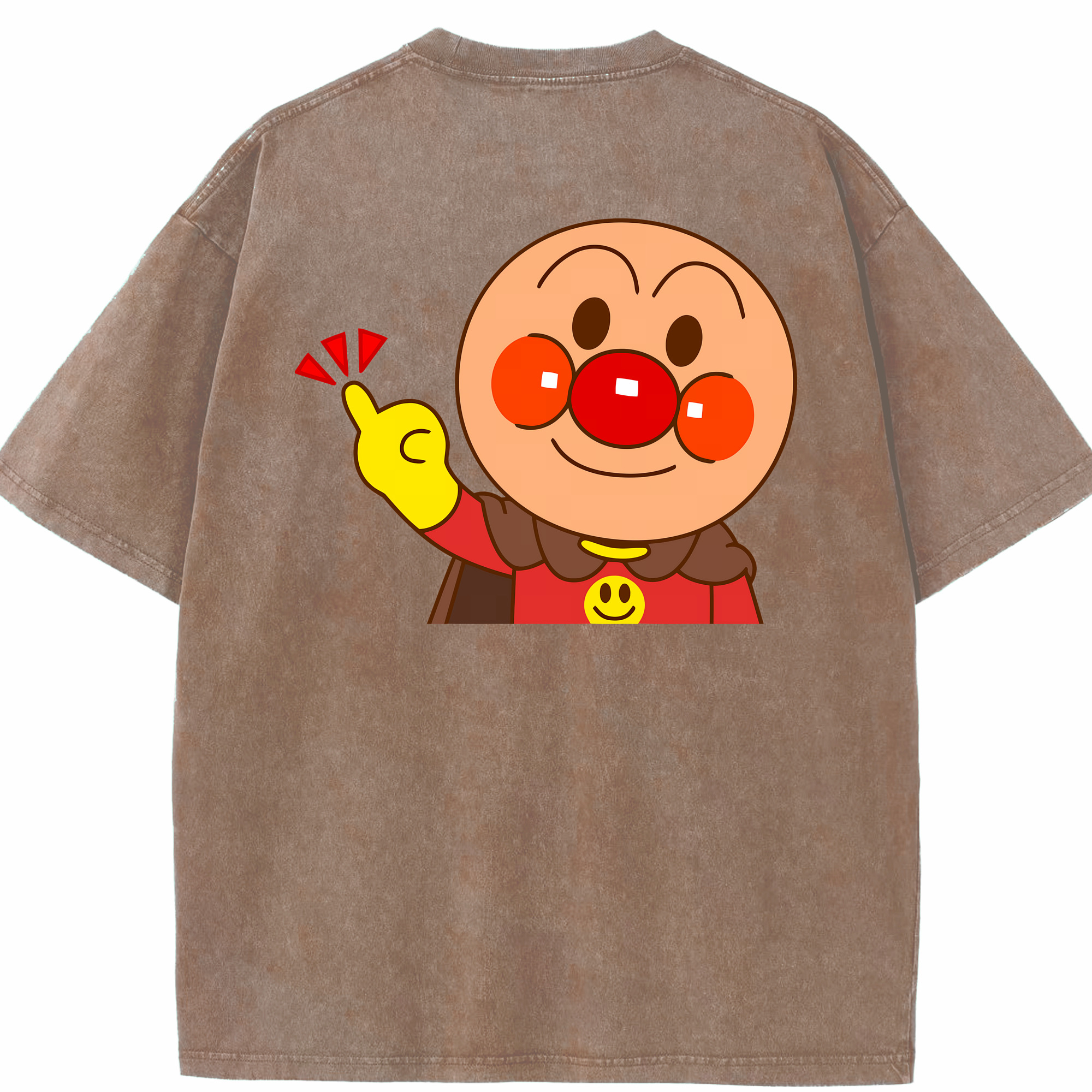 （画像用） アンパンマン Anpanman 綿100% ヴィンテージ風 半袖Tシャツ（背面プリント）
