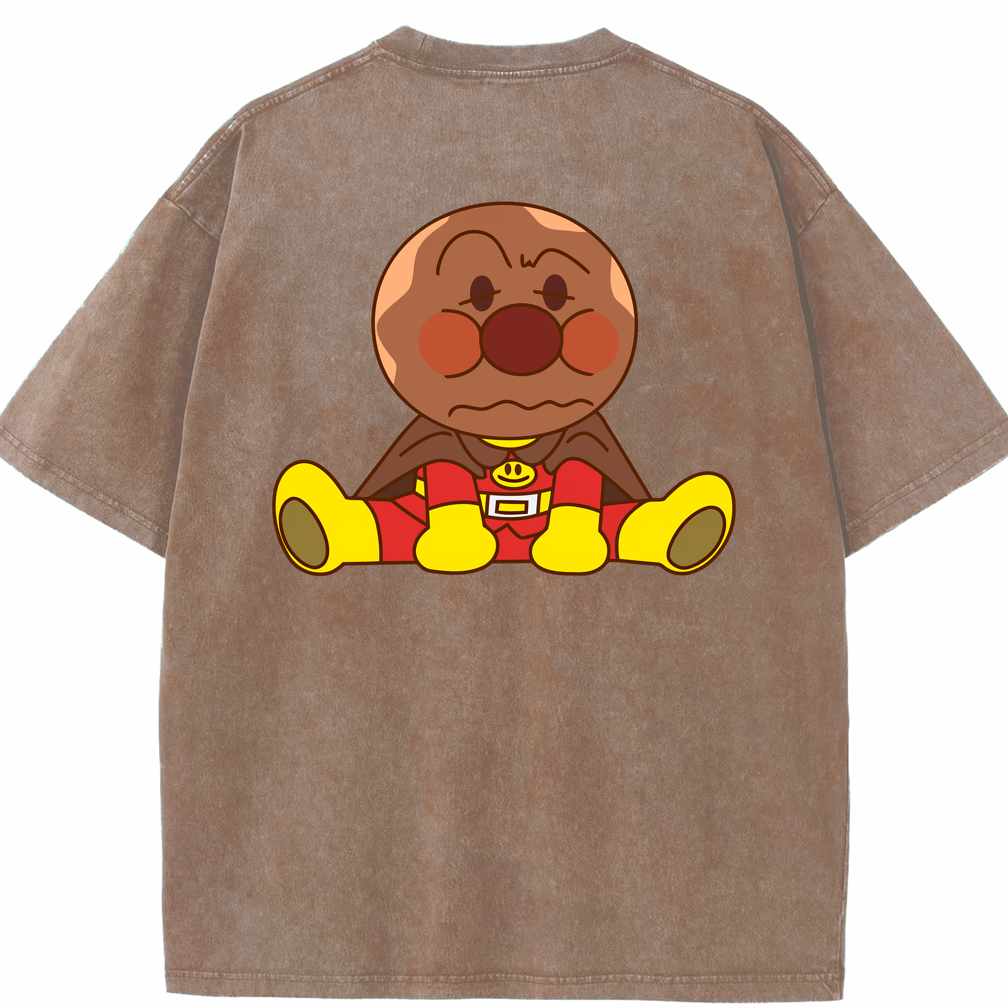 （画像用） アンパンマン Anpanman 綿100% ヴィンテージ風 半袖Tシャツ（背面プリント）