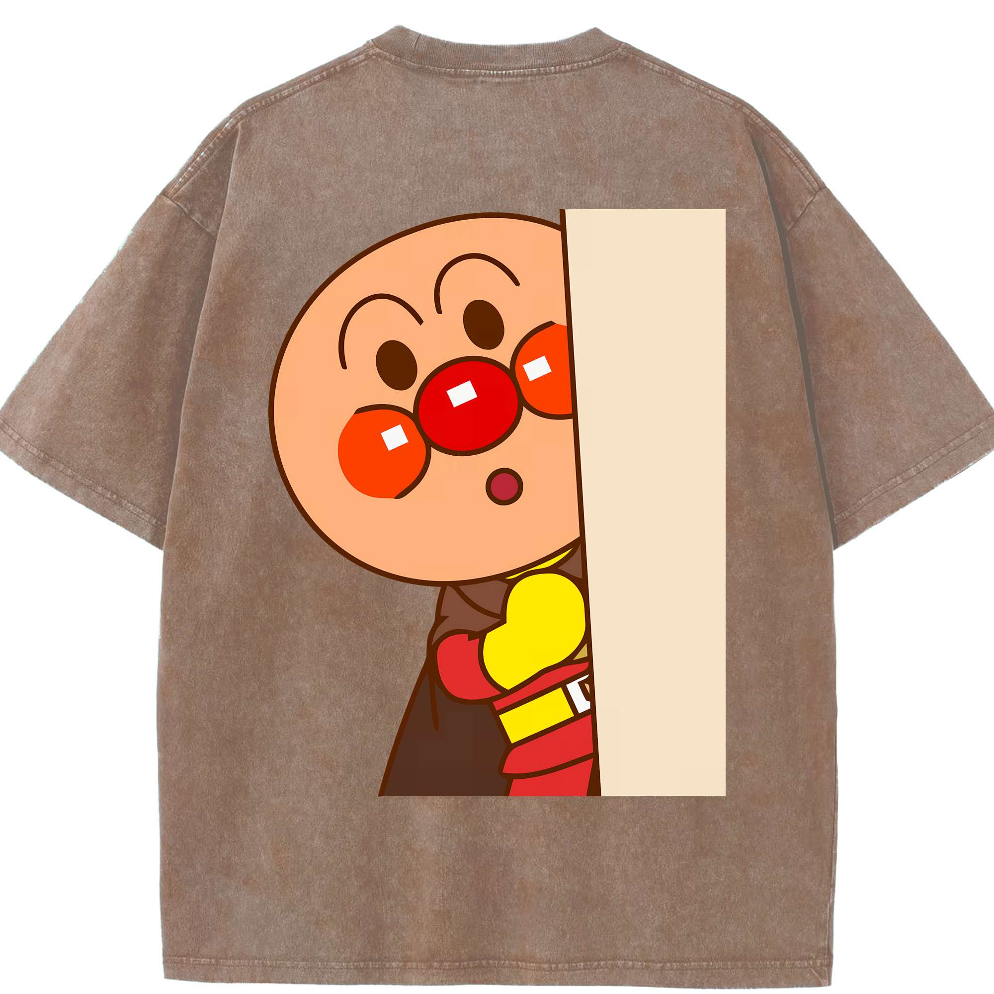 （画像用） アンパンマン Anpanman 綿100% ヴィンテージ風 半袖Tシャツ（背面プリント）