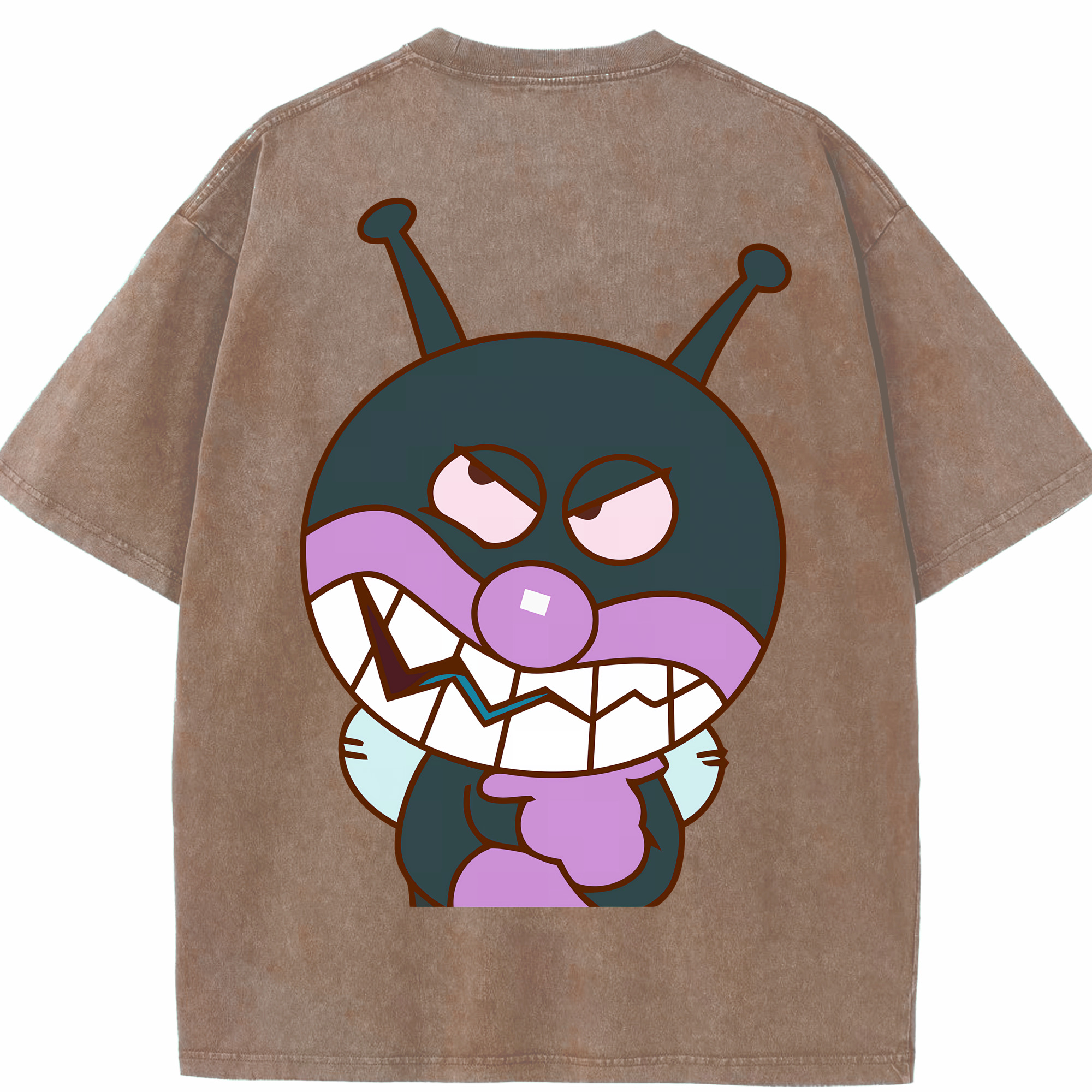 （画像用） アンパンマン Anpanman 綿100% ヴィンテージ風 半袖Tシャツ（背面プリント）