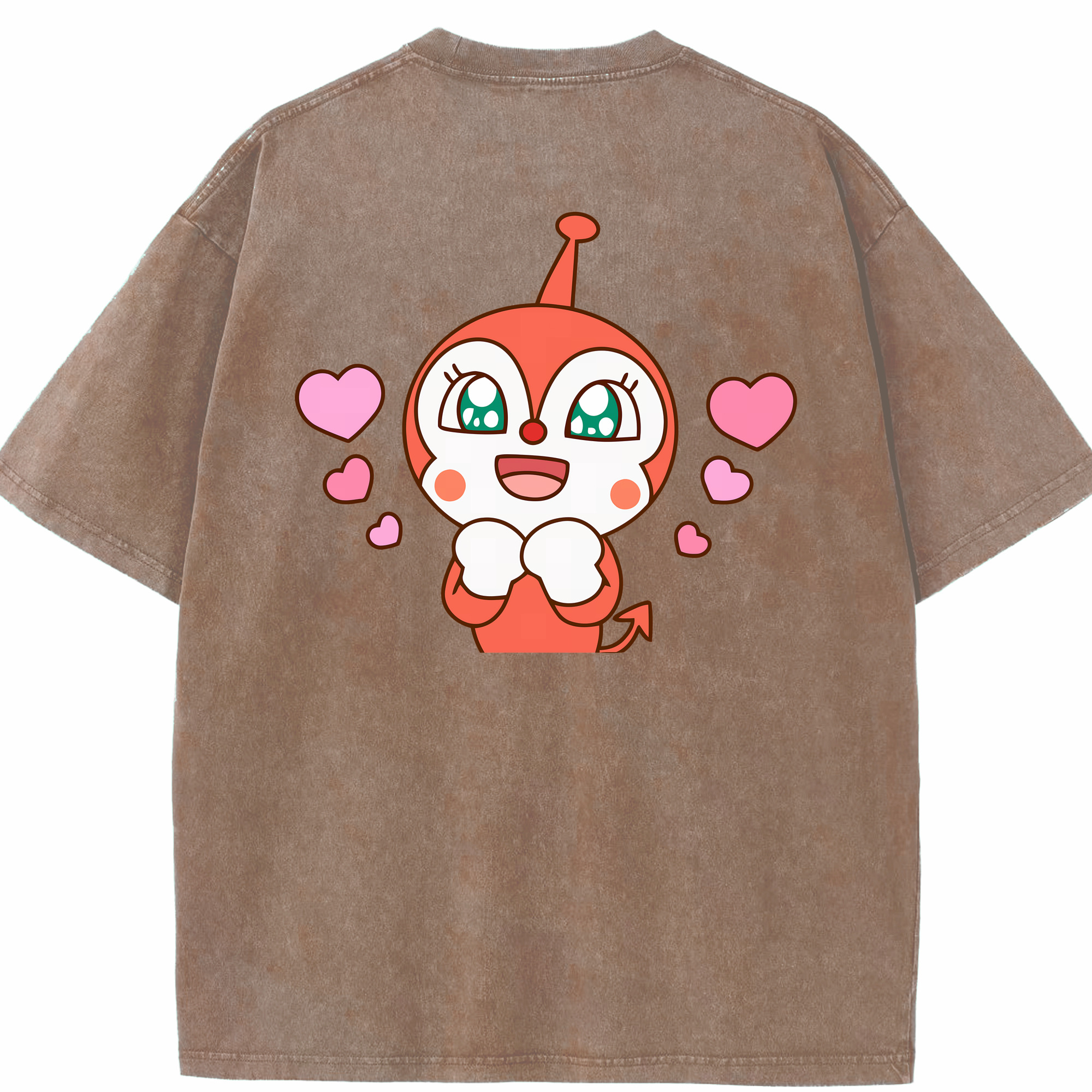 （画像用） アンパンマン Anpanman 綿100% ヴィンテージ風 半袖Tシャツ（背面プリント）