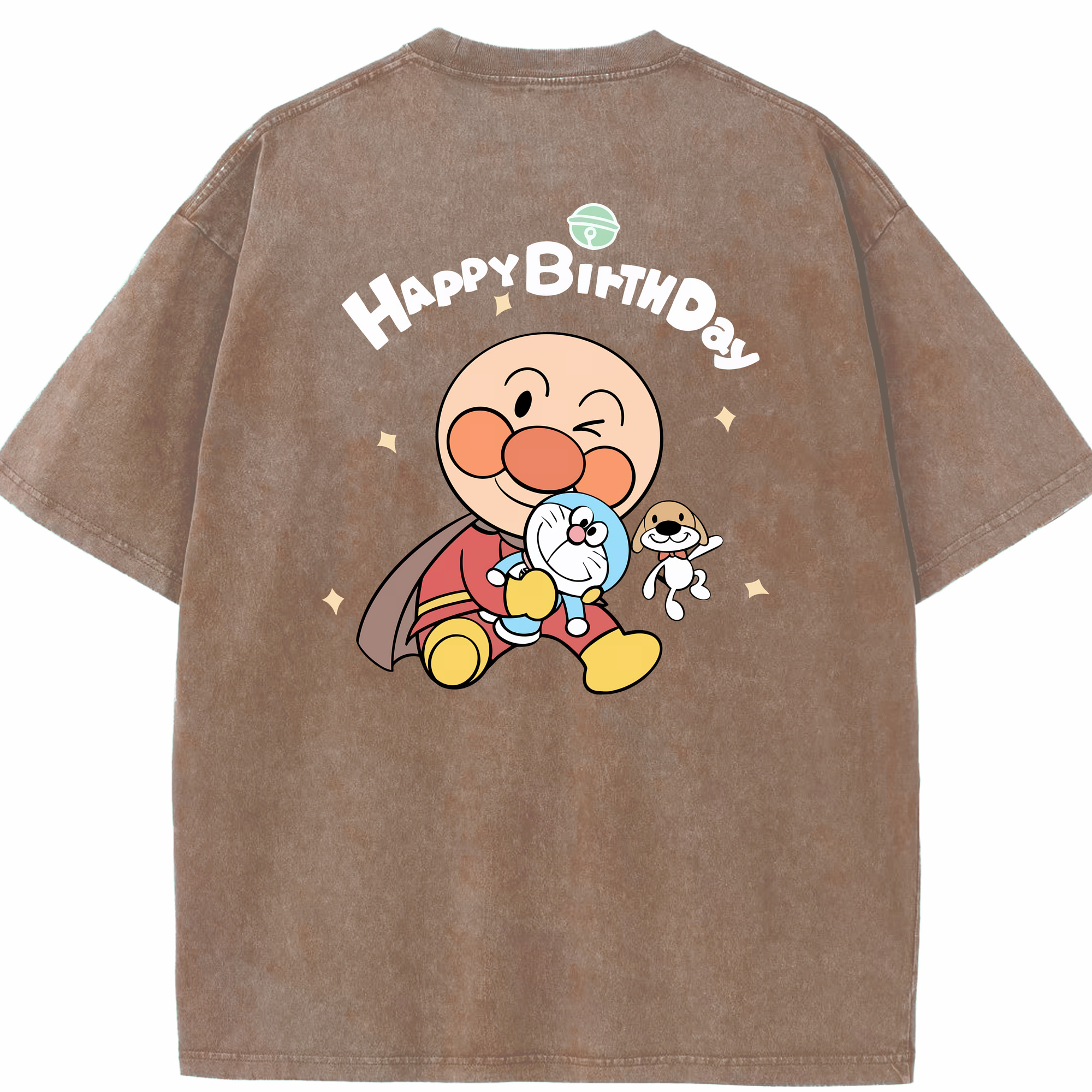 （画像用） アンパンマン Anpanman 綿100% ヴィンテージ風 半袖Tシャツ（背面プリント）