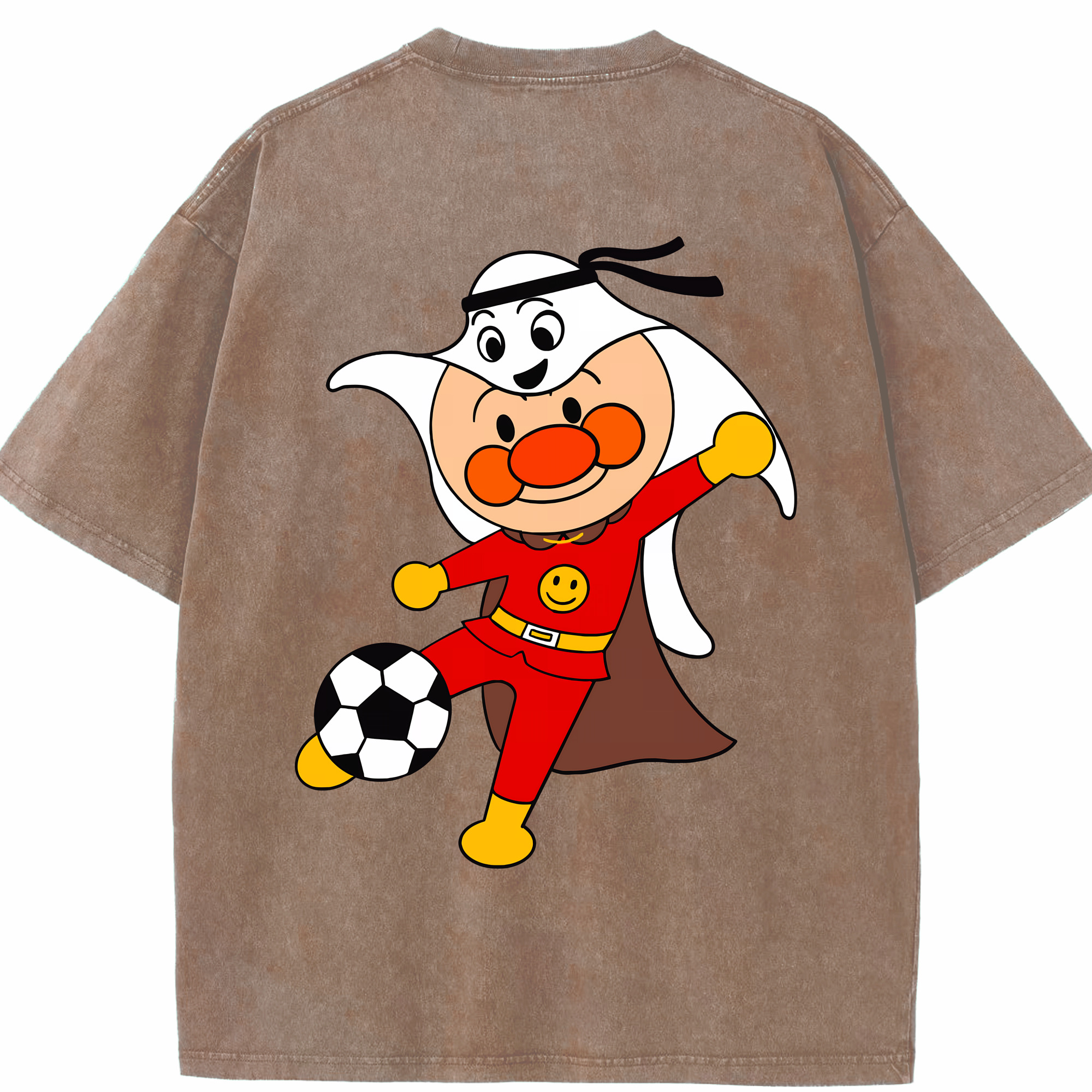 （画像用） アンパンマン Anpanman 綿100% ヴィンテージ風 半袖Tシャツ（背面プリント）