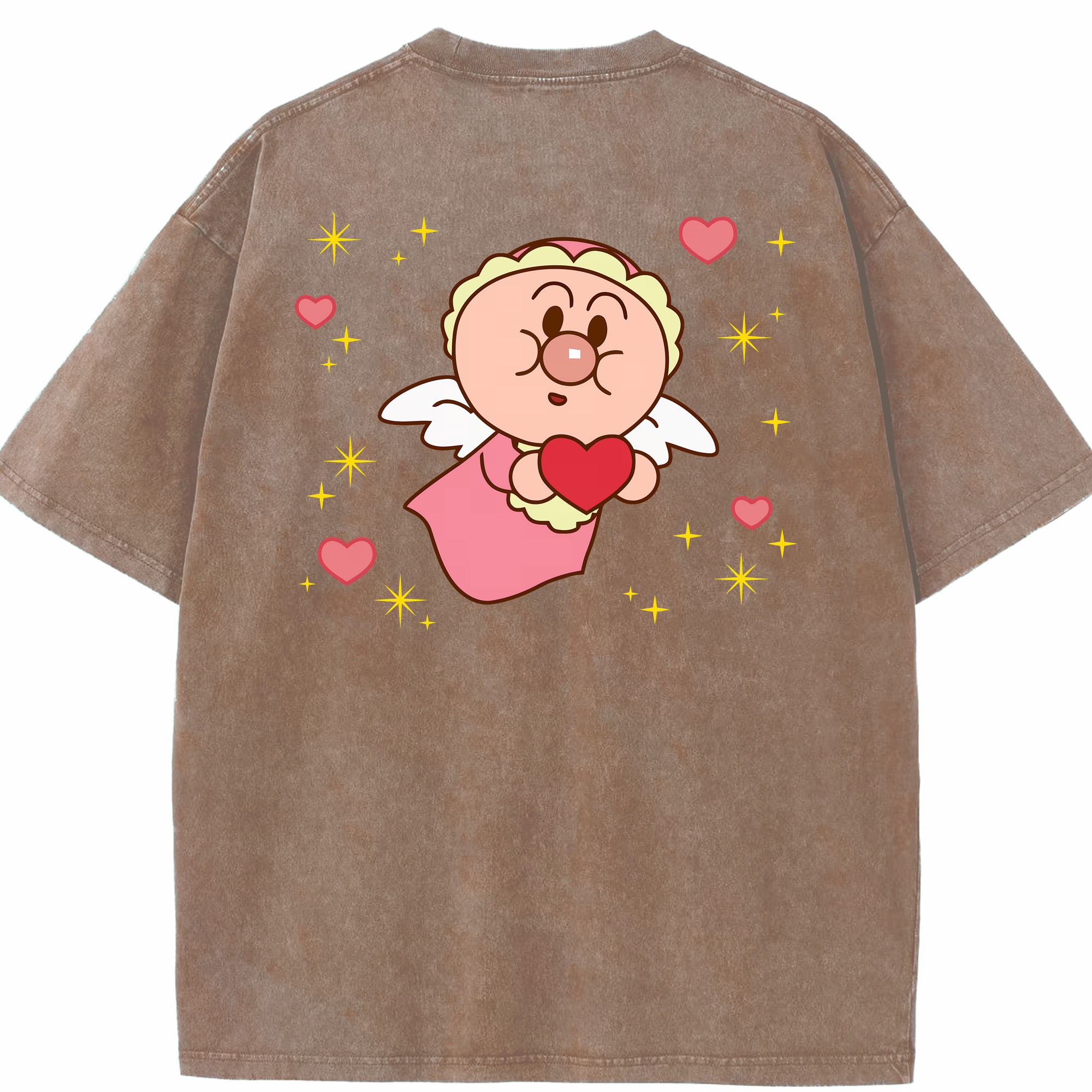 （画像用） アンパンマン Anpanman 綿100% ヴィンテージ風 半袖Tシャツ（背面プリント）