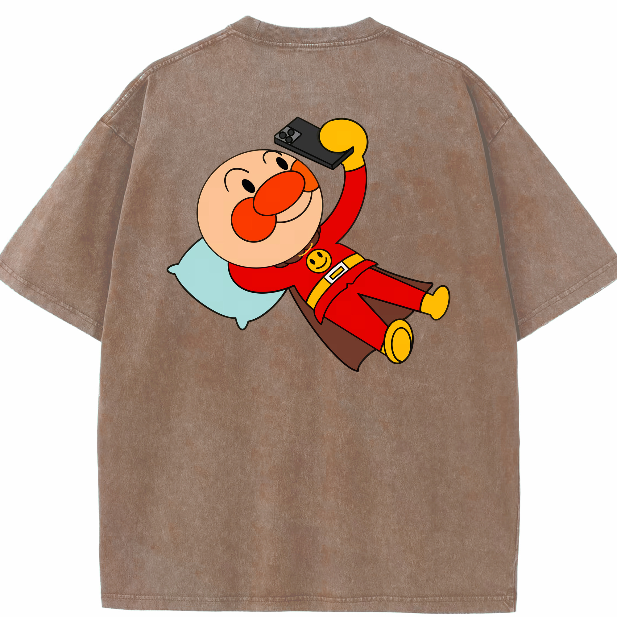 （画像用） アンパンマン Anpanman 綿100% ヴィンテージ風 半袖Tシャツ（背面プリント）