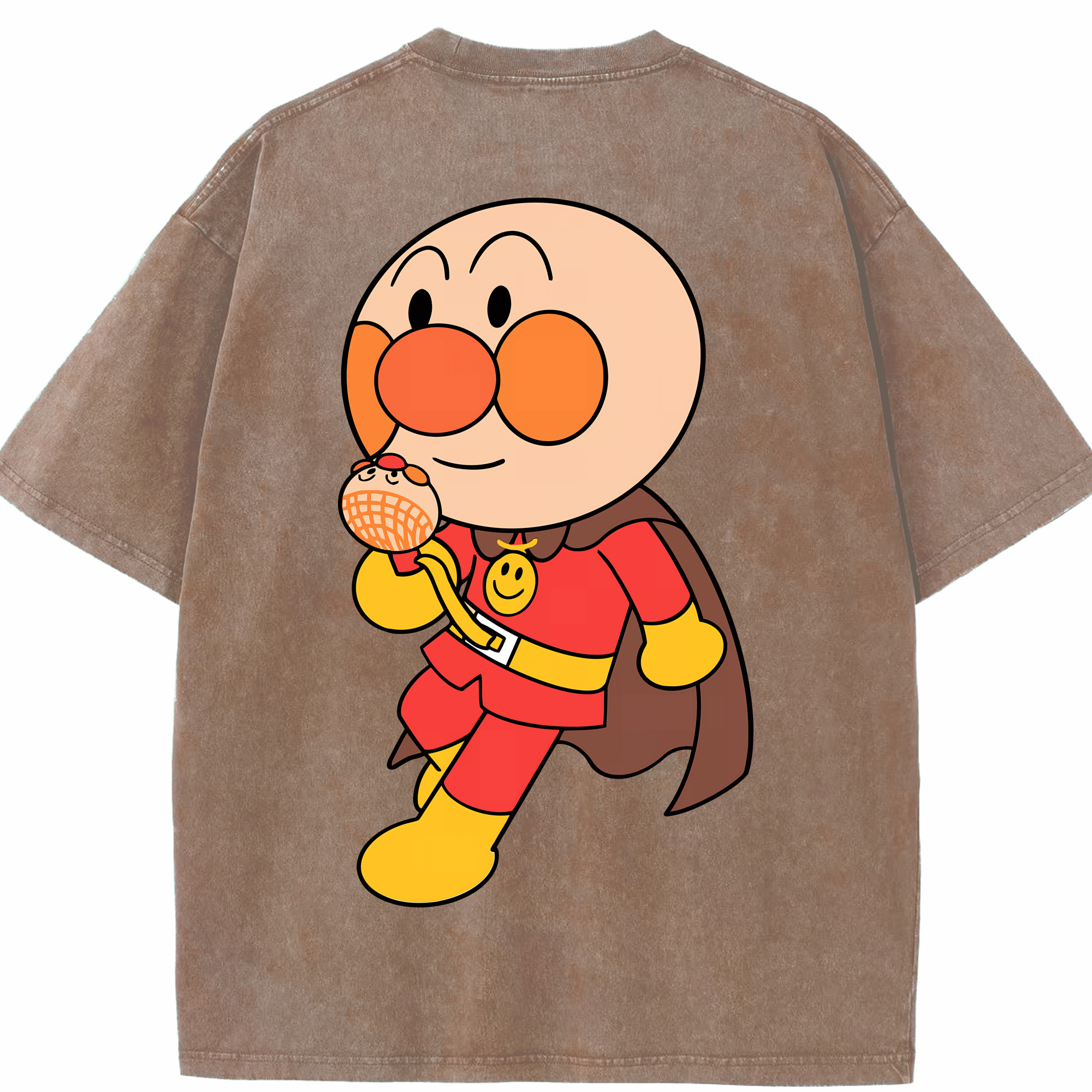 （画像用） アンパンマン Anpanman 綿100% ヴィンテージ風 半袖Tシャツ（背面プリント）