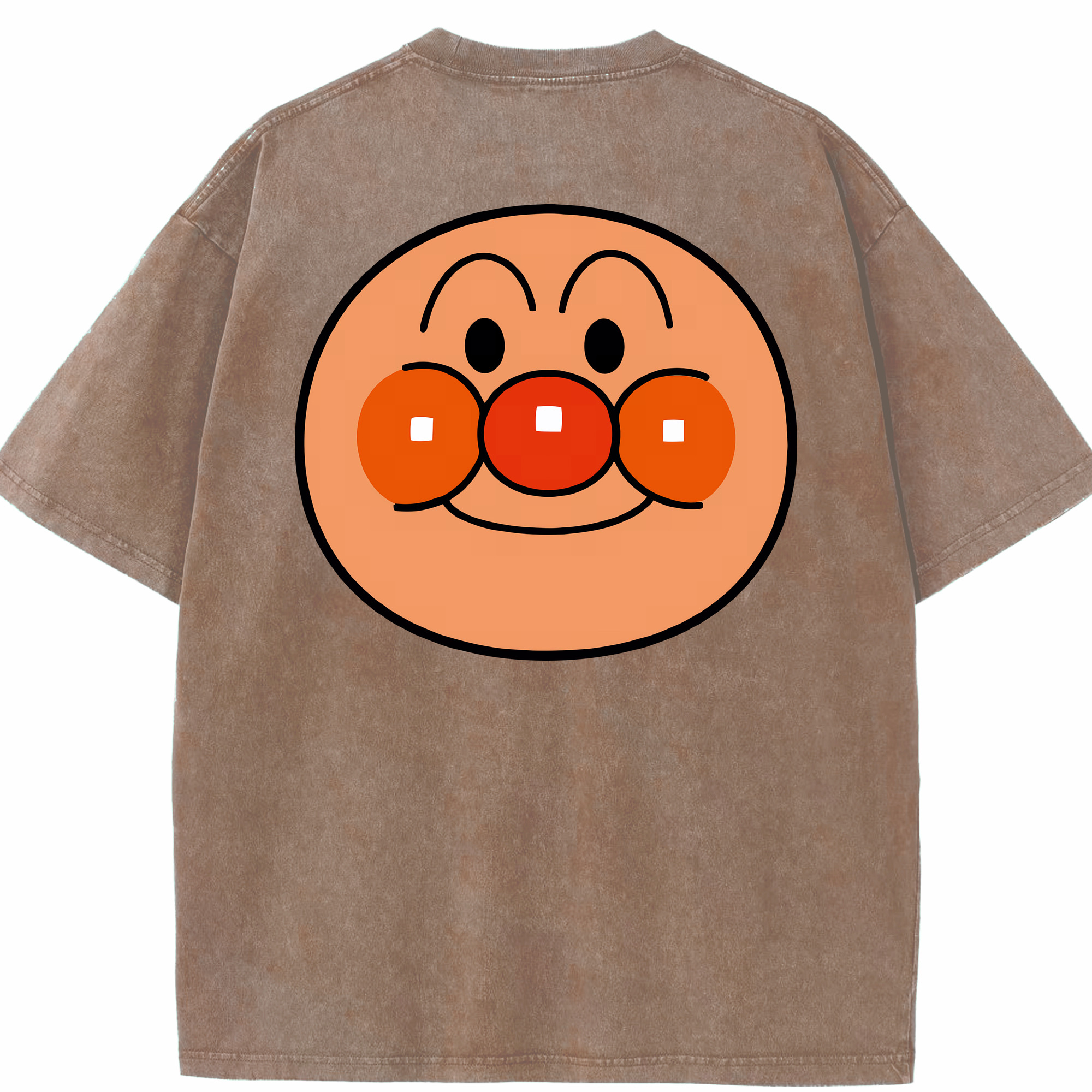 （画像用） アンパンマン Anpanman 綿100% ヴィンテージ風 半袖Tシャツ（背面プリント）