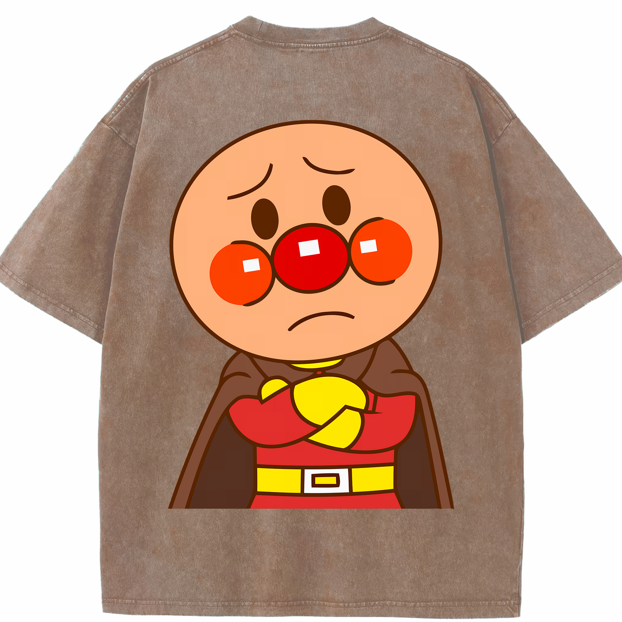 （画像用） アンパンマン Anpanman 綿100% ヴィンテージ風 半袖Tシャツ（背面プリント）